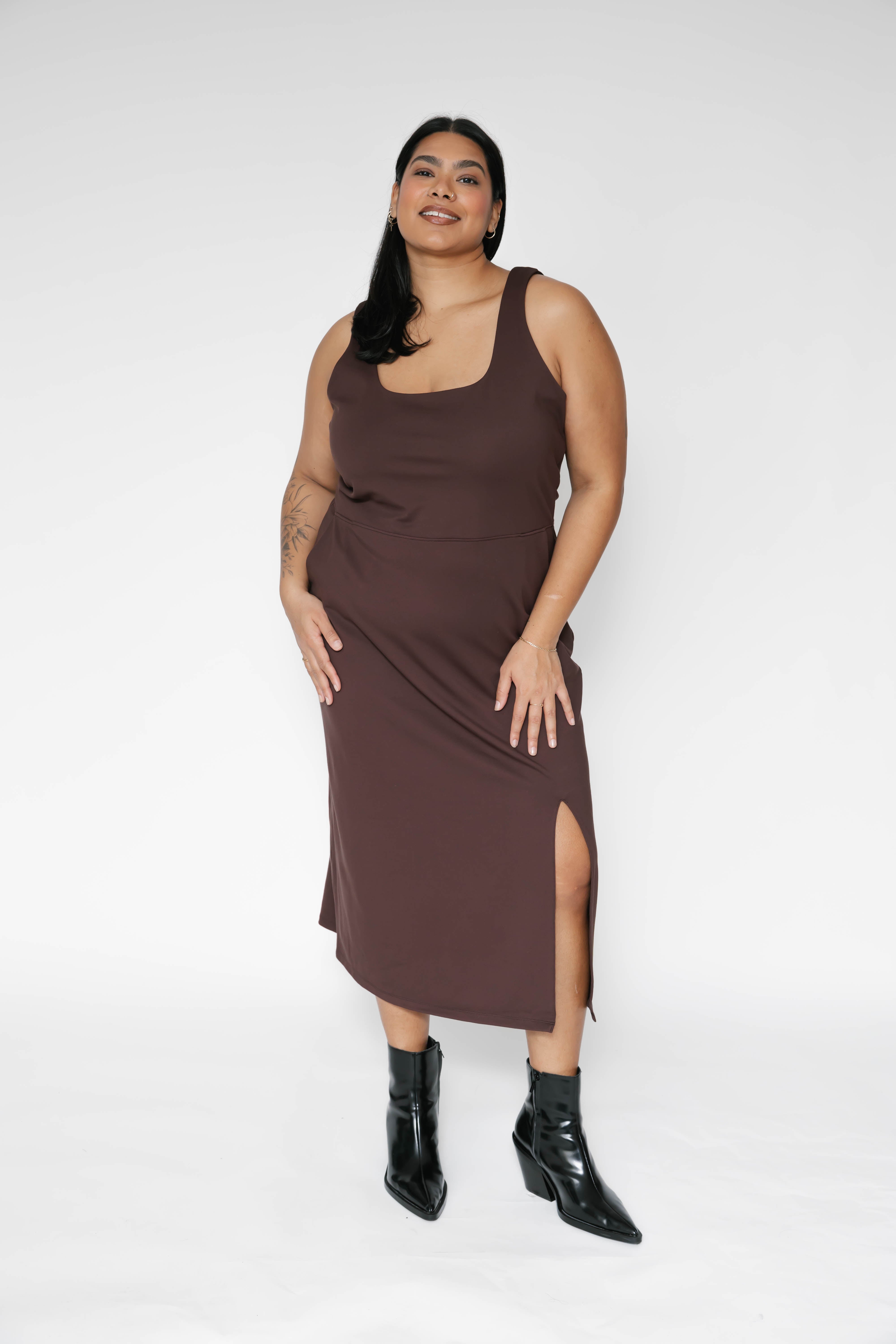 Microscuba Dress in Espresso