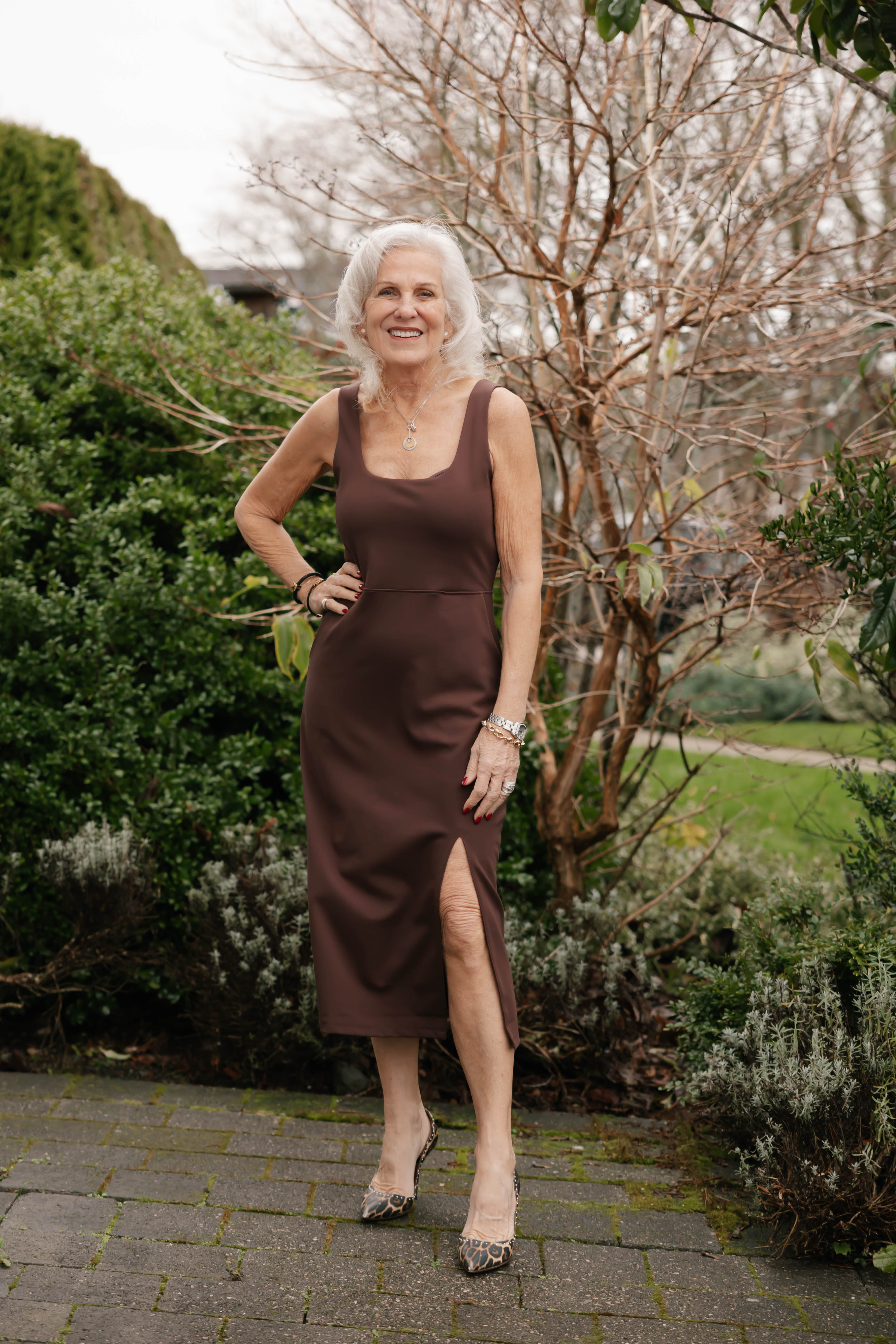 Microscuba Dress in Espresso