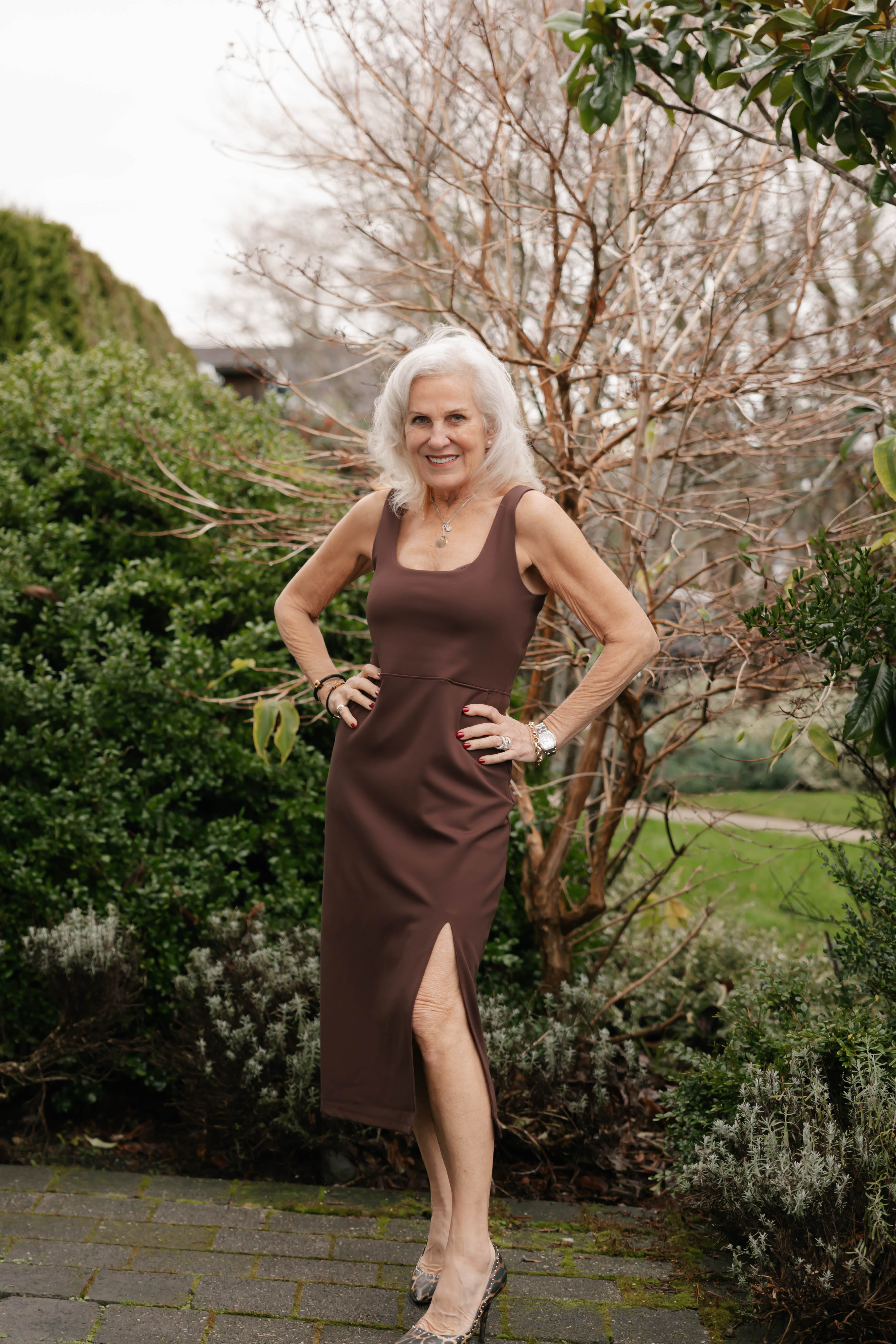 Microscuba Dress in Espresso