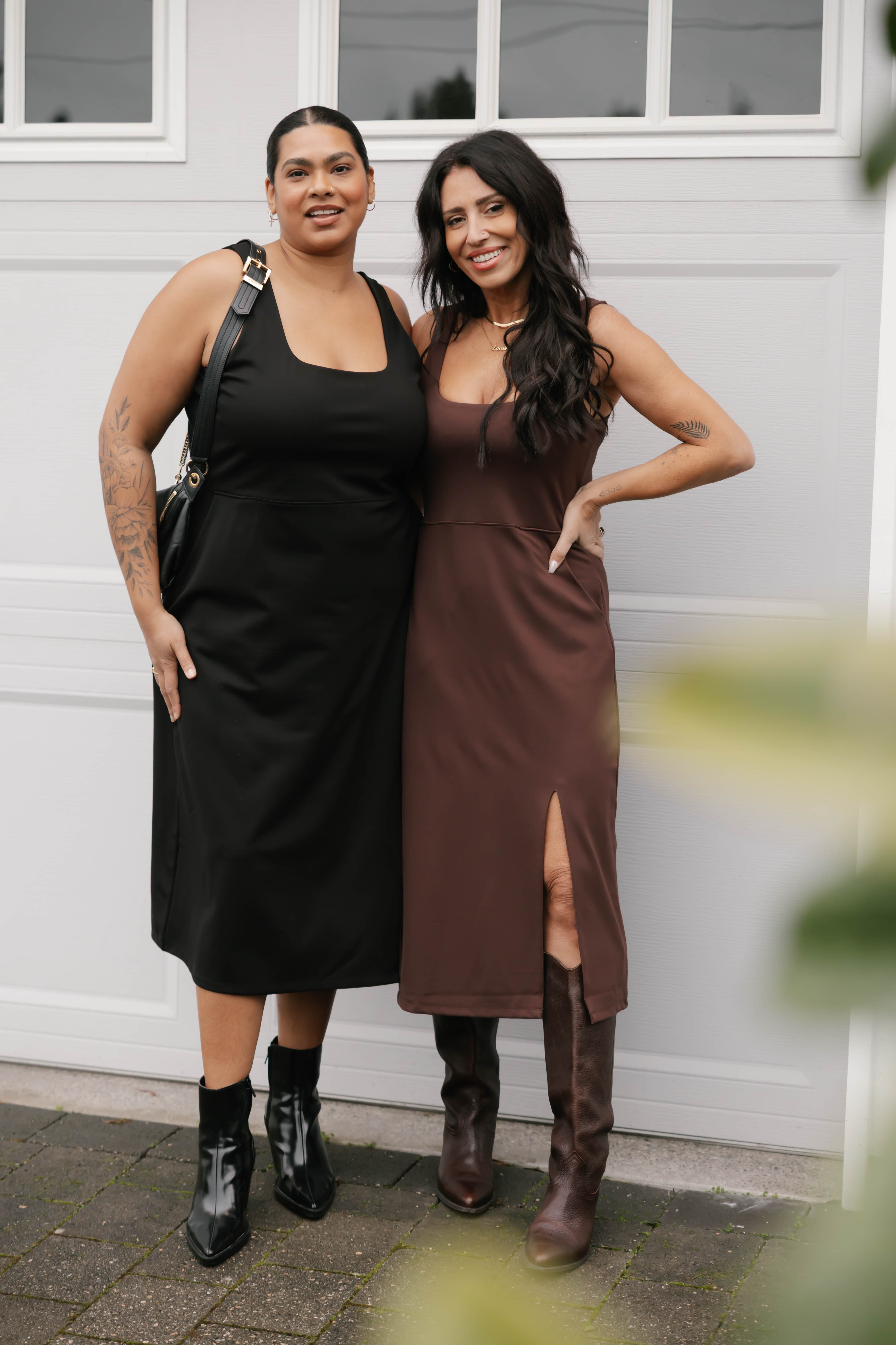 Microscuba Dress in Midnight Black