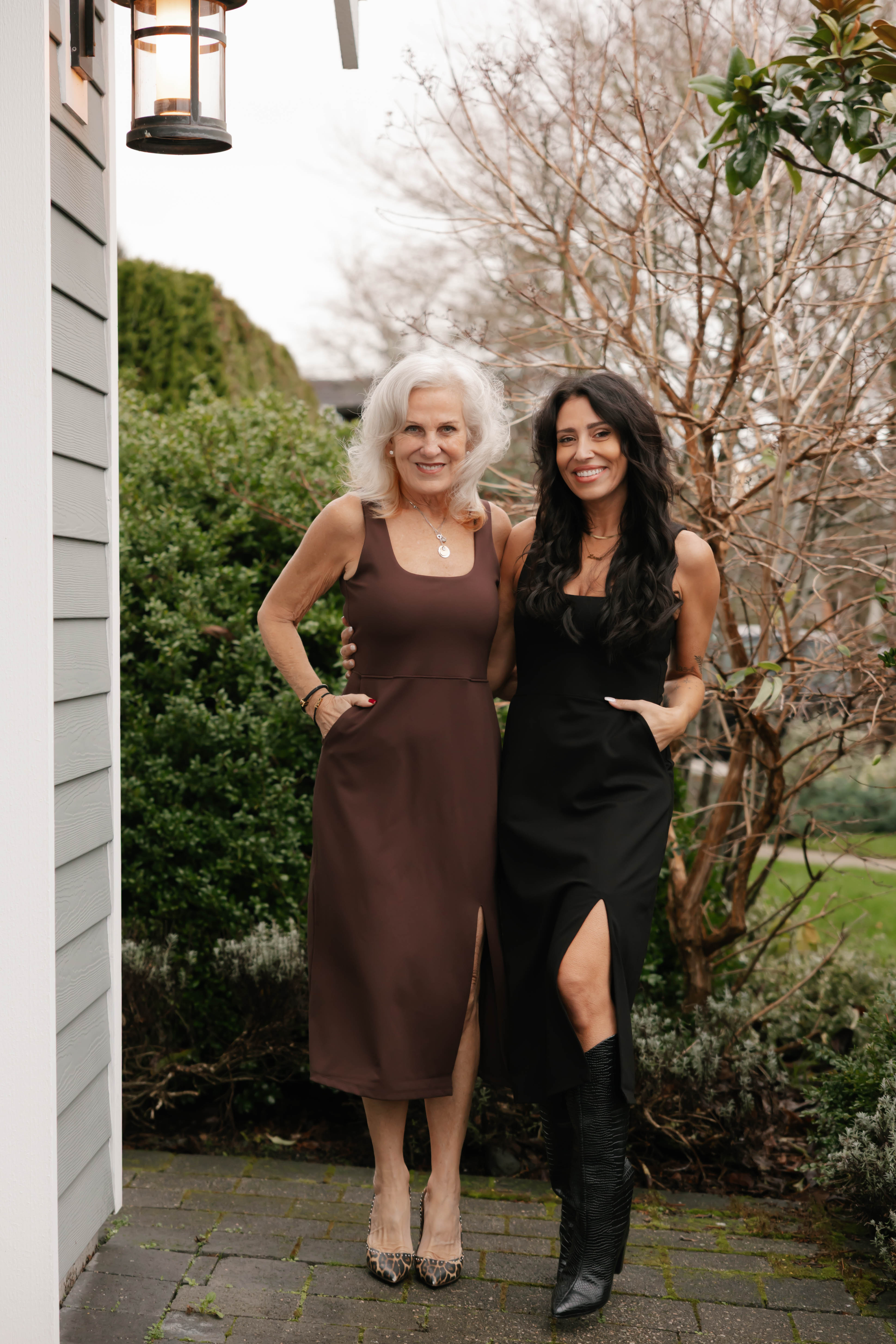 Microscuba Dress in Midnight Black