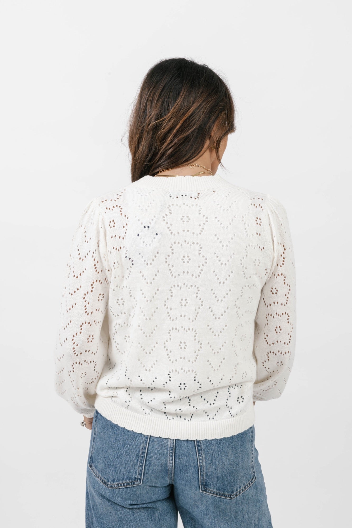 Mila Floral Cardigan in Cream