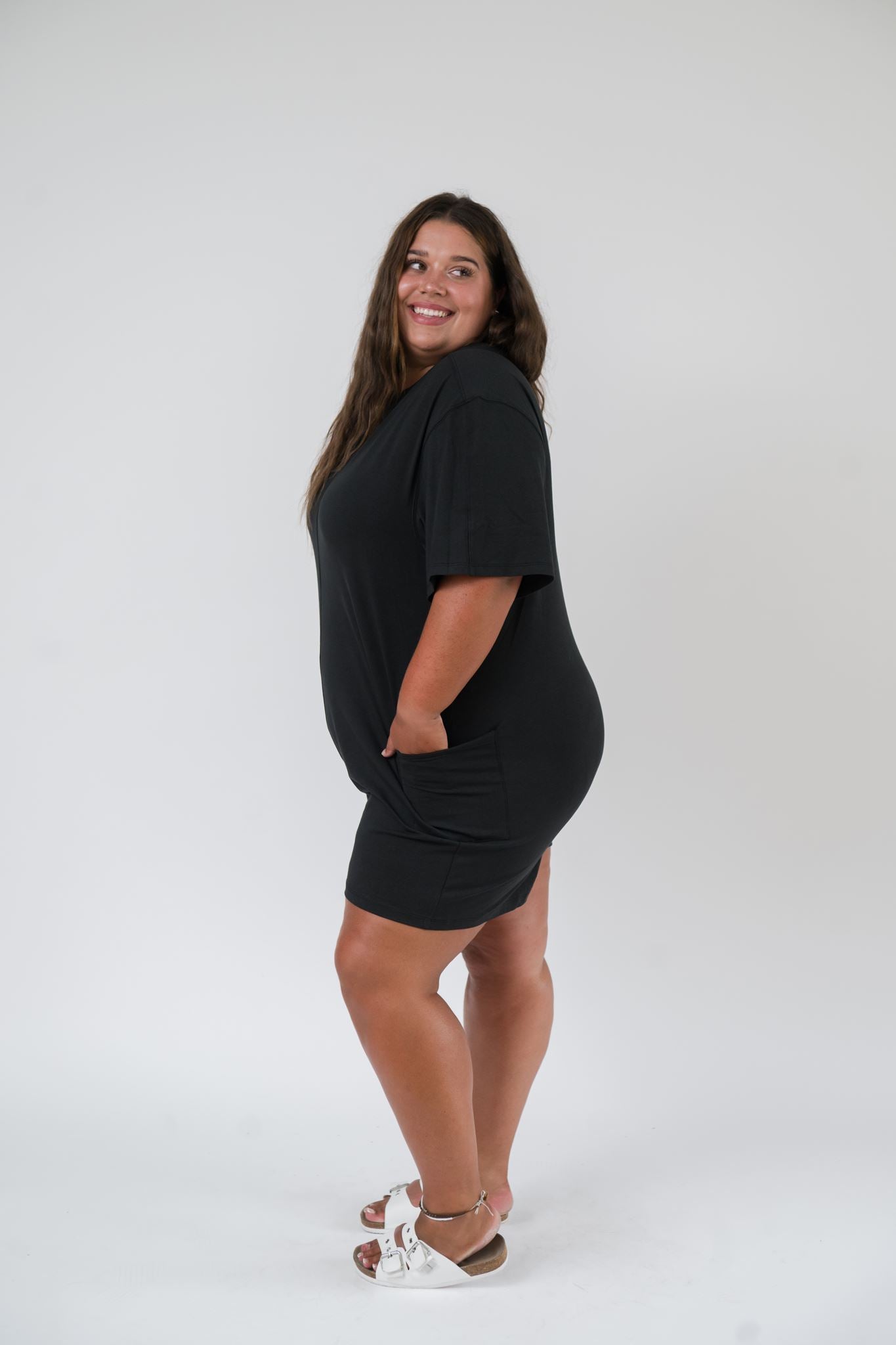 Nadia Shorty Romper in Soft Black