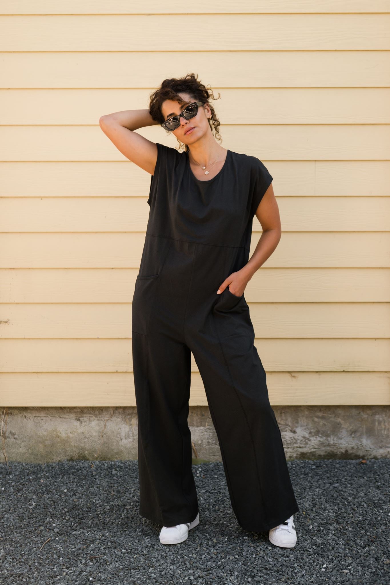 Nova Romper in Soft Black