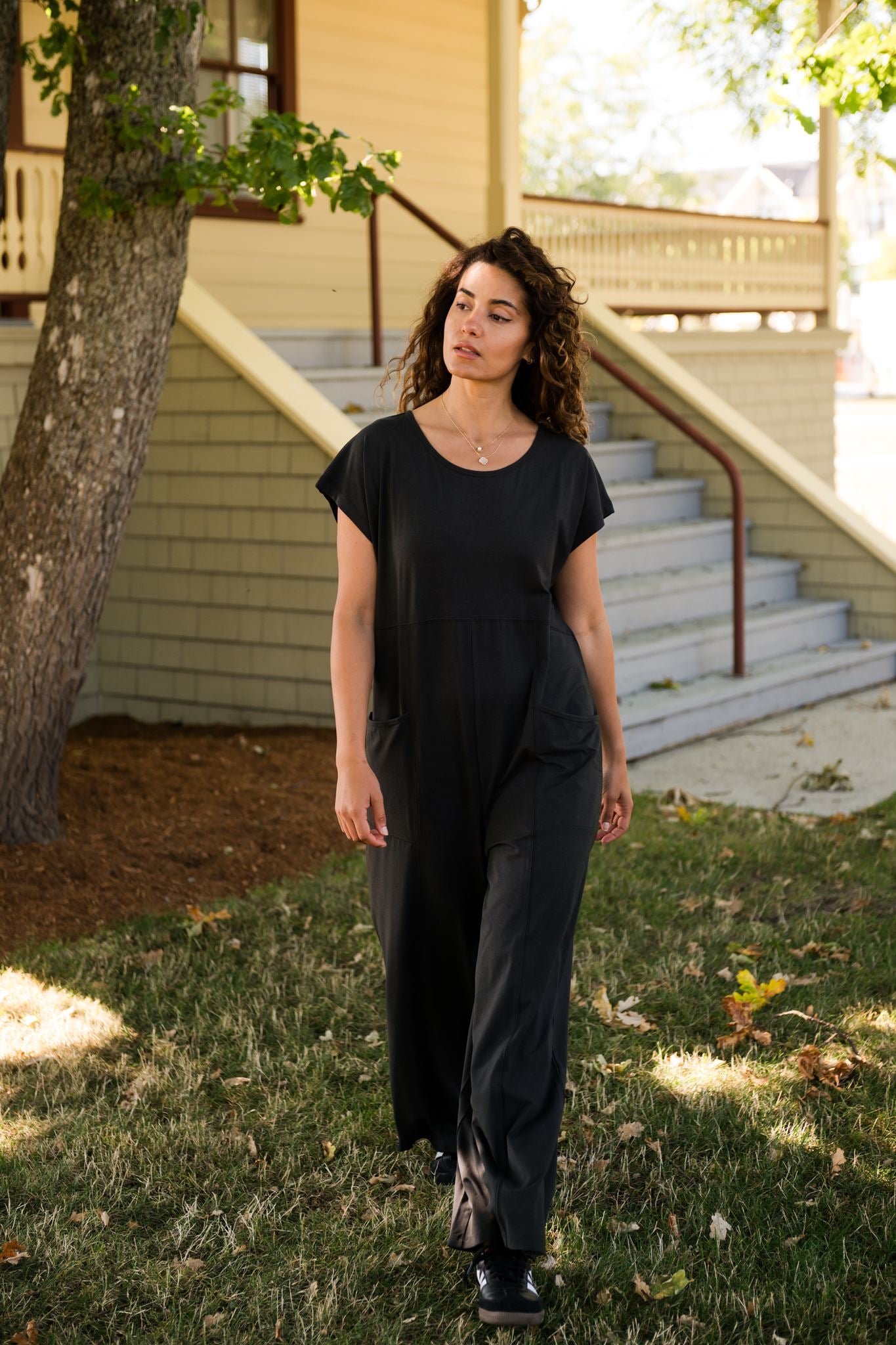 Nova Romper in Soft Black