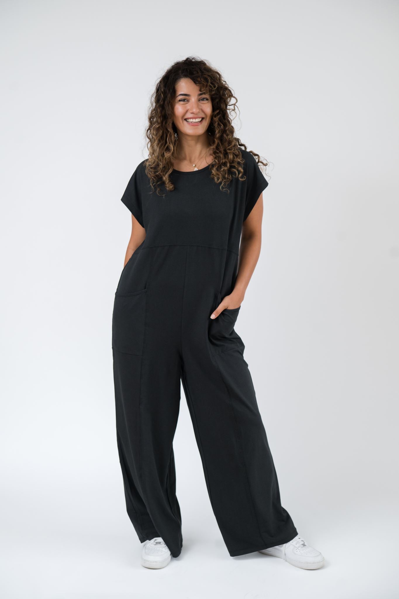 Nova Romper in Soft Black