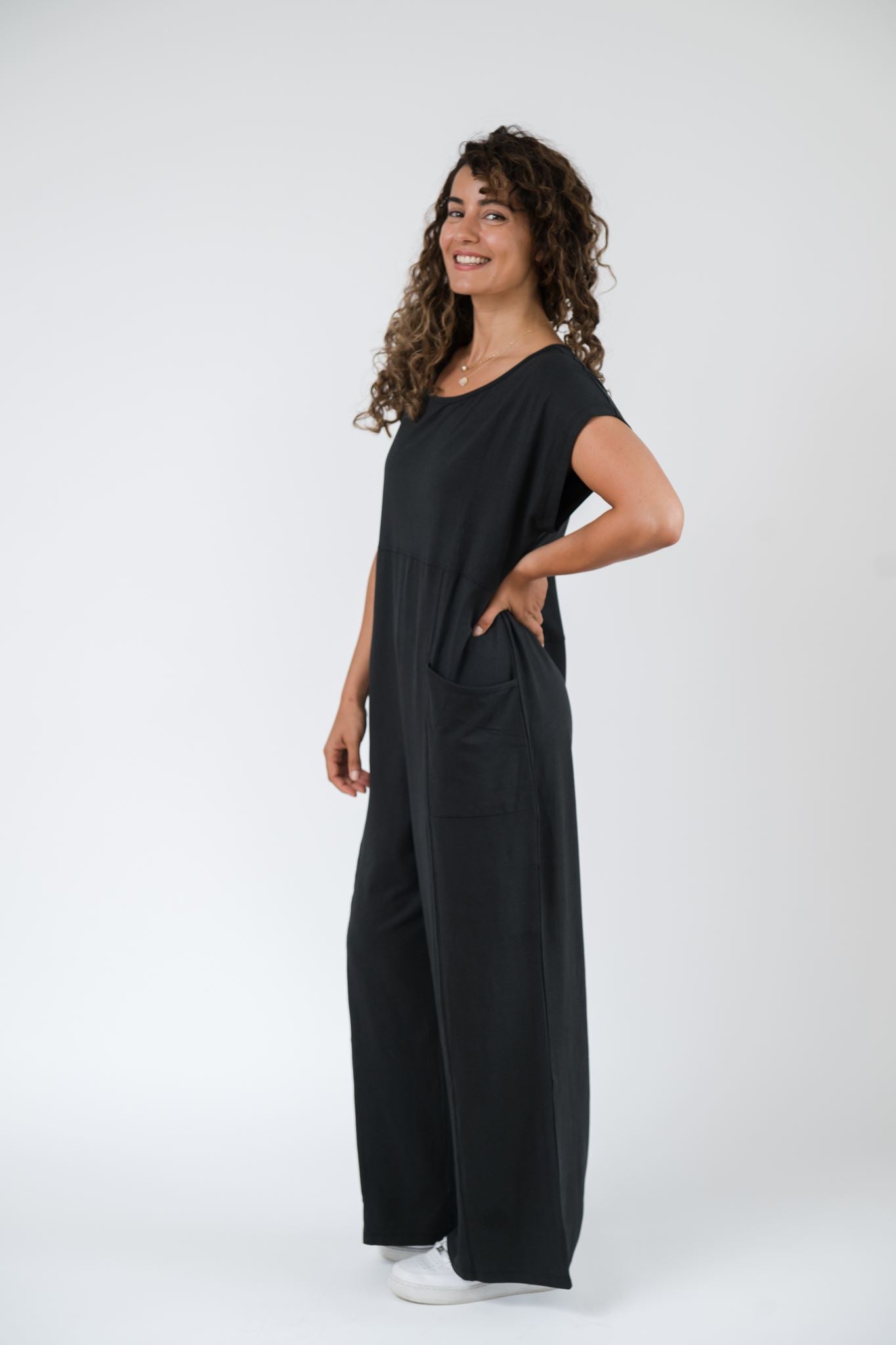 Nova Romper in Soft Black
