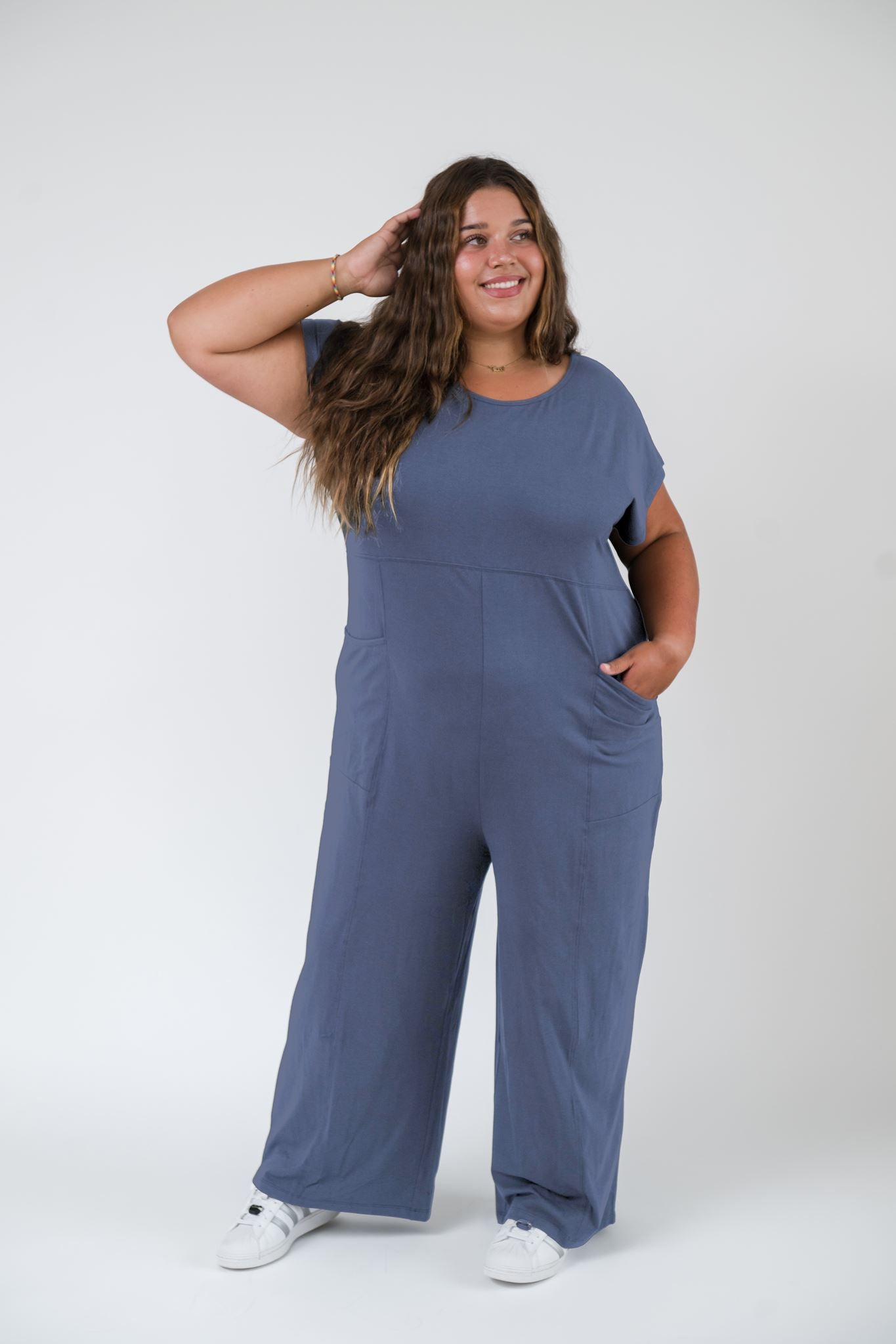 Nova Romper in Dusk Blue