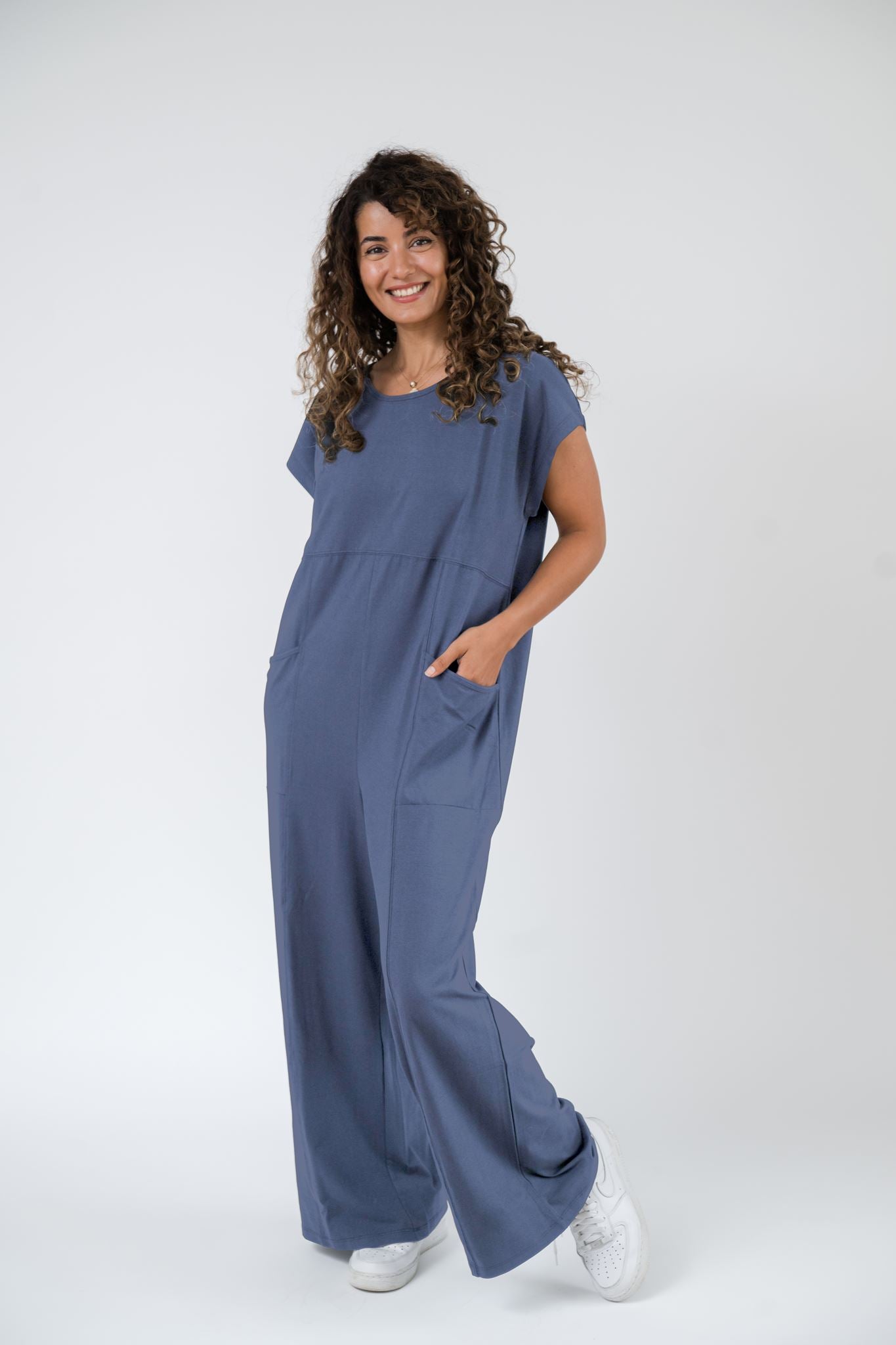 Nova Romper in Dusk Blue