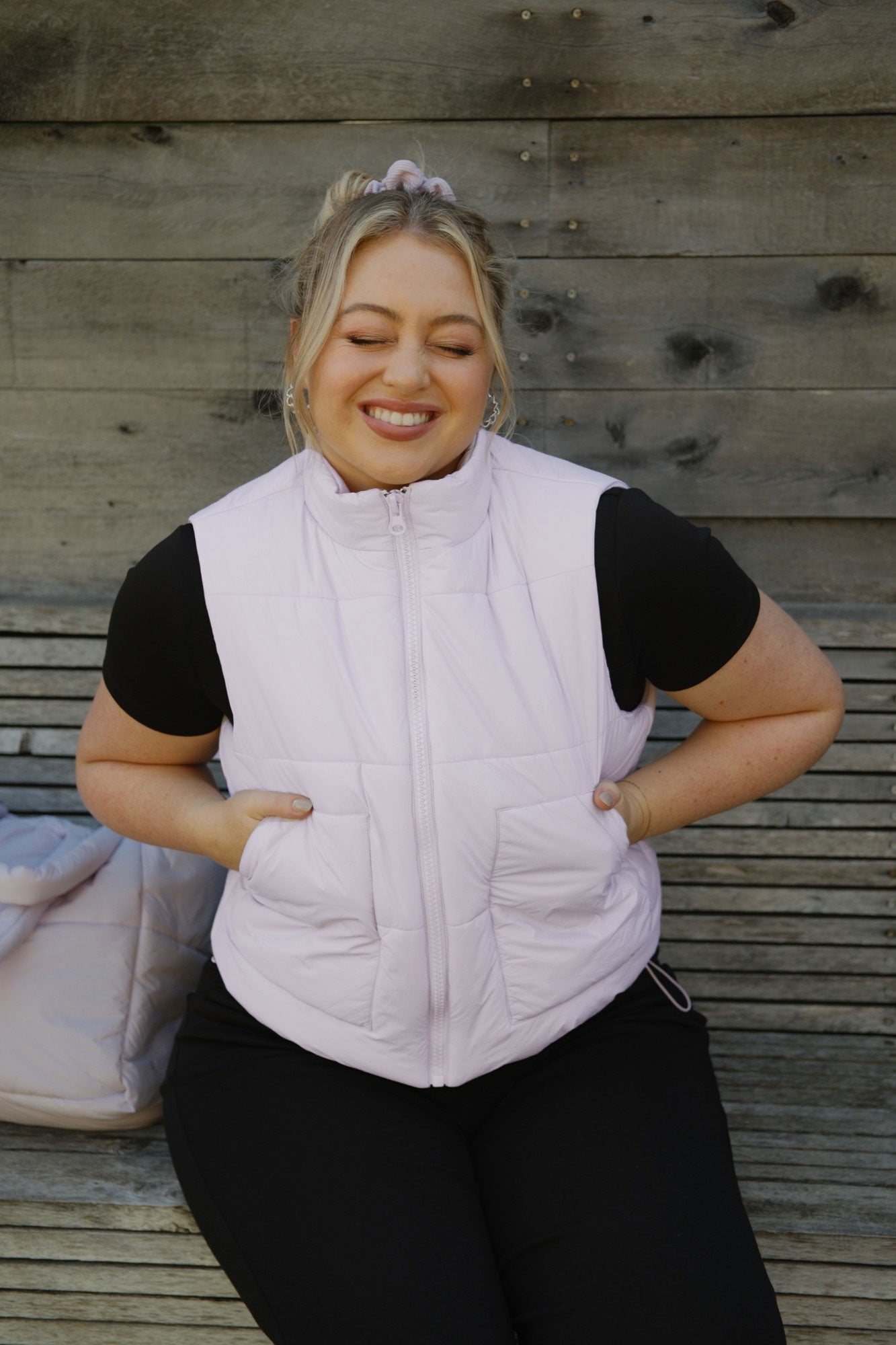 On The Go Puffy Vest in Lilac