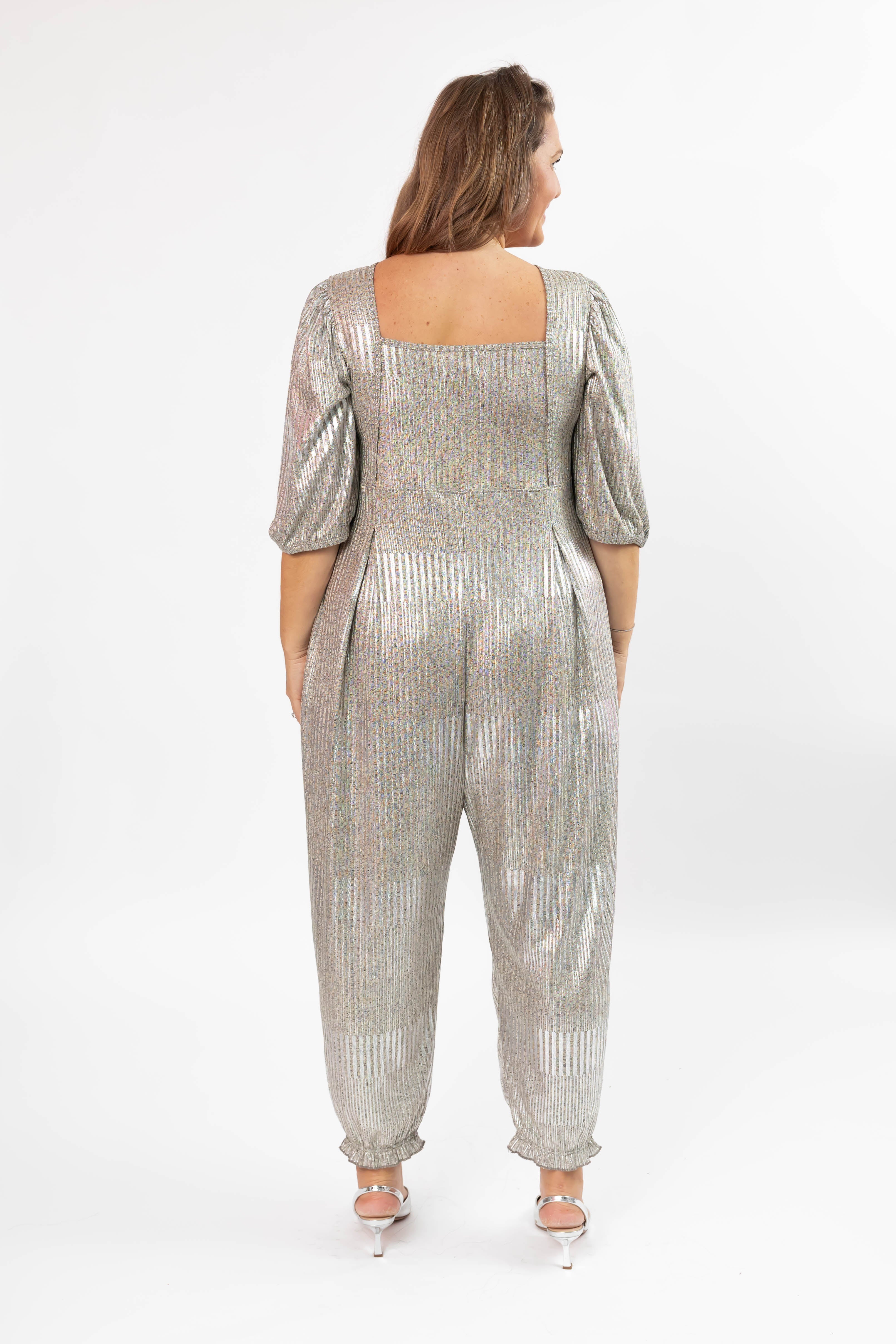 Payton Romper in Silver Shimmer