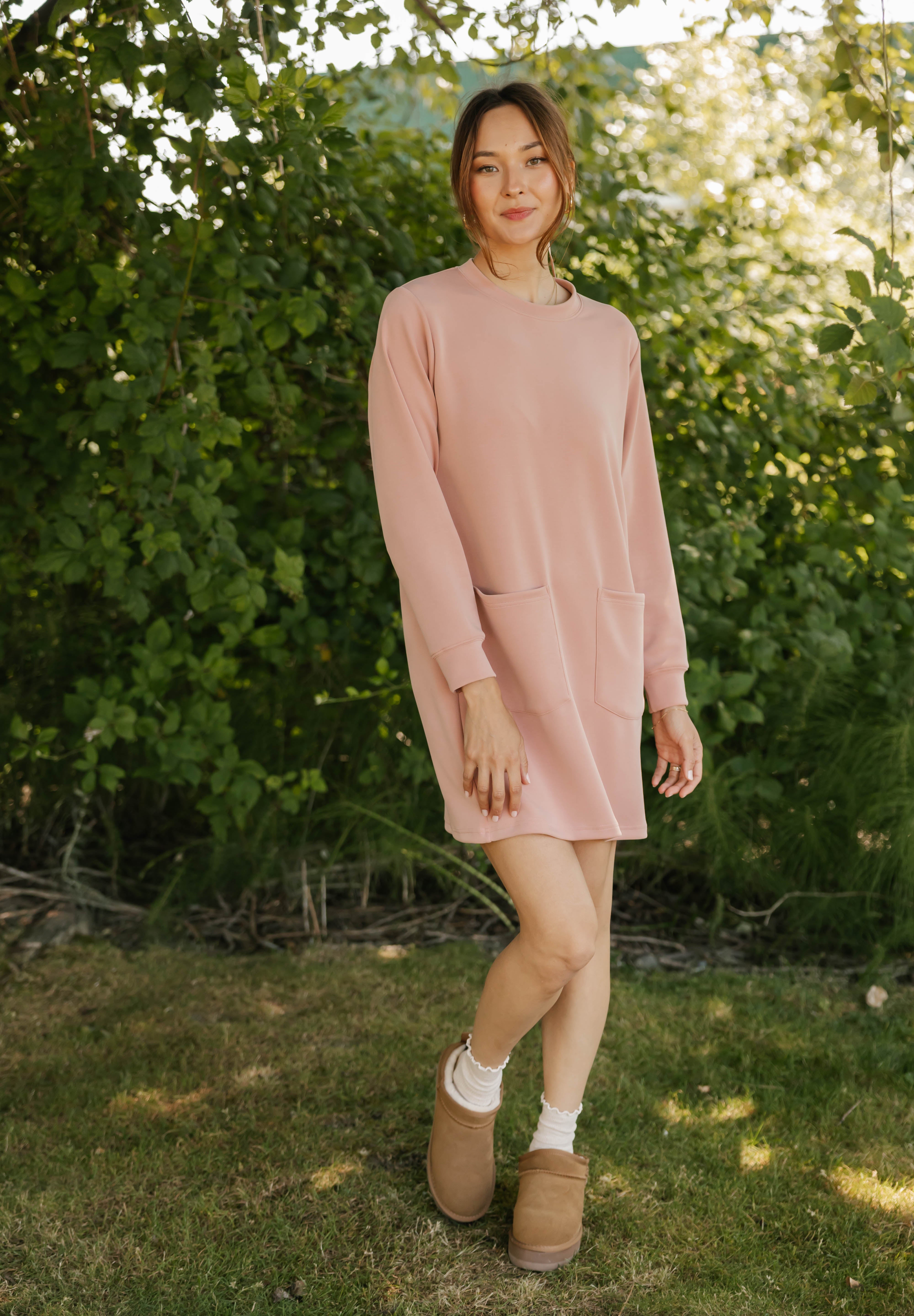 Piper Microscuba Mini Dress in Pretty Pink