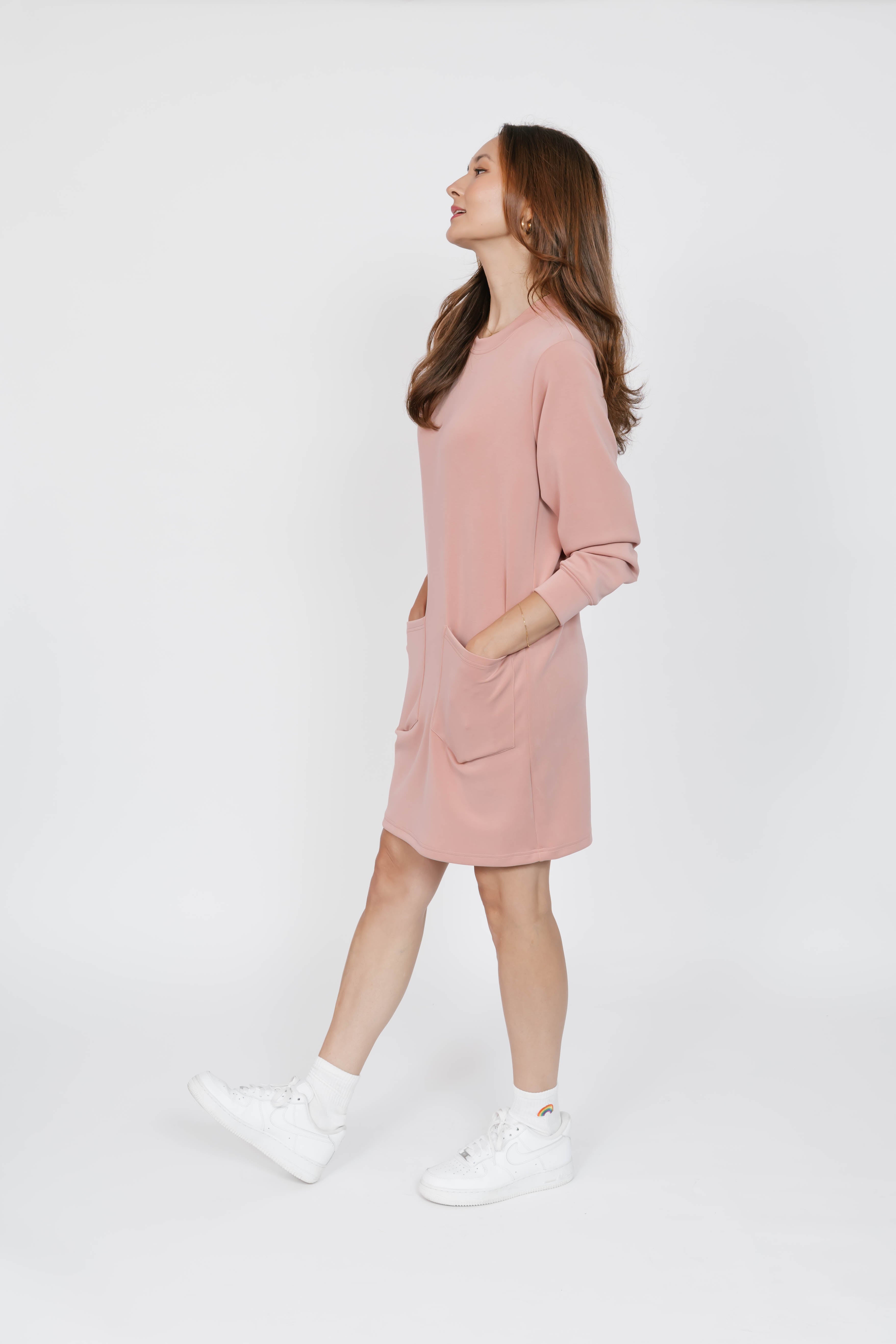 Piper Microscuba Mini Dress in Pretty Pink