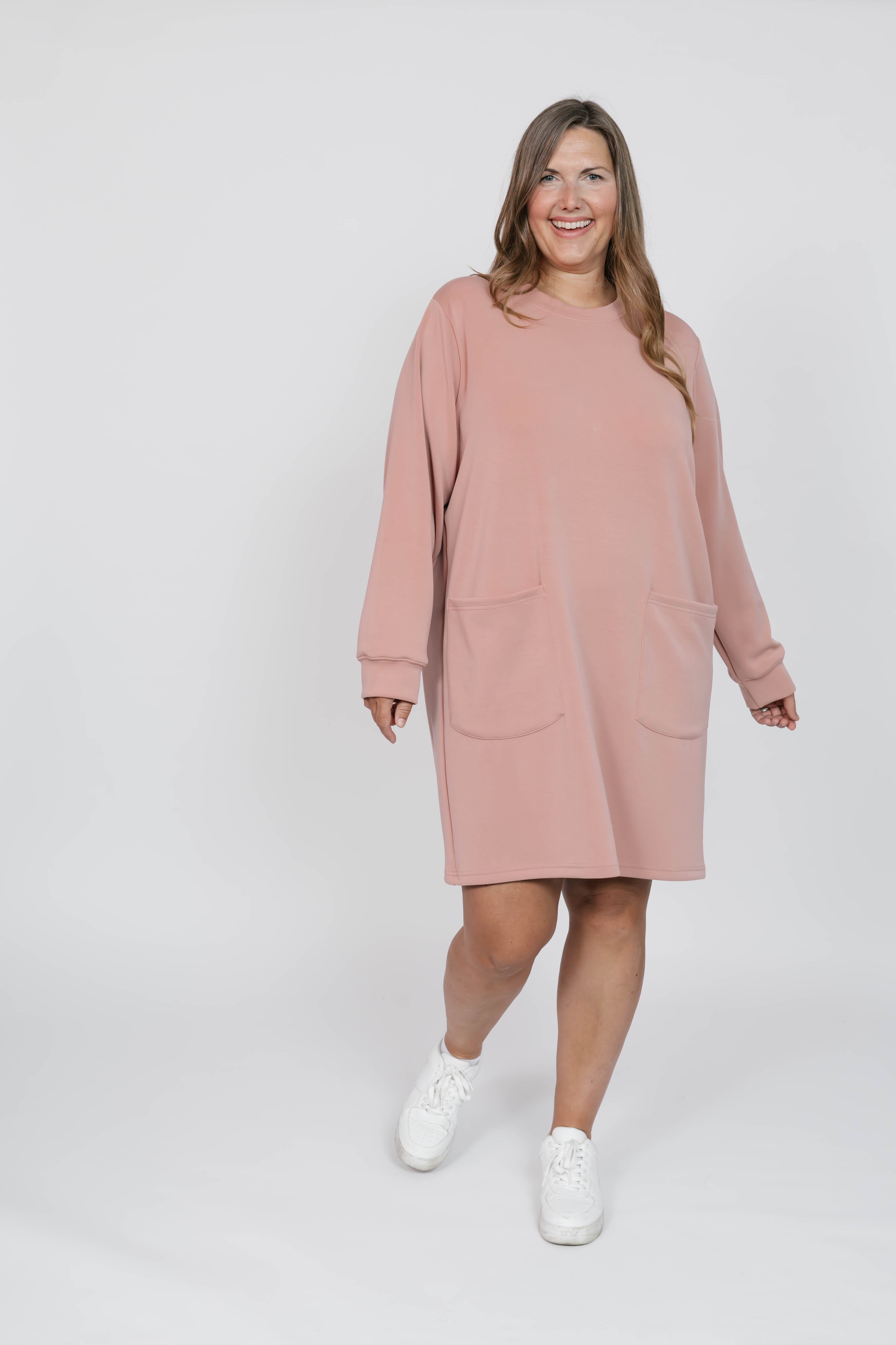 Piper Microscuba Mini Dress in Pretty Pink