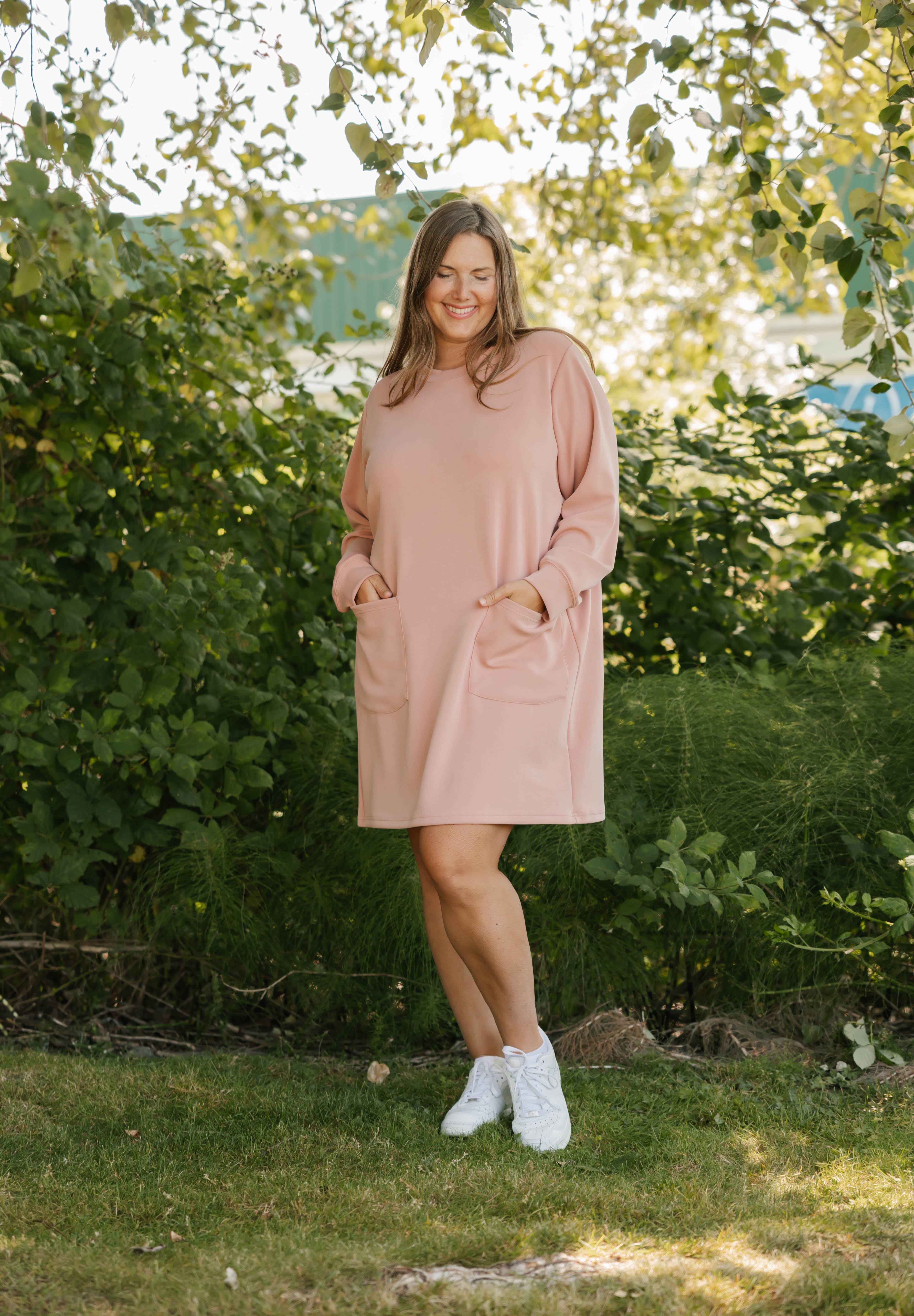 Piper Microscuba Mini Dress in Pretty Pink