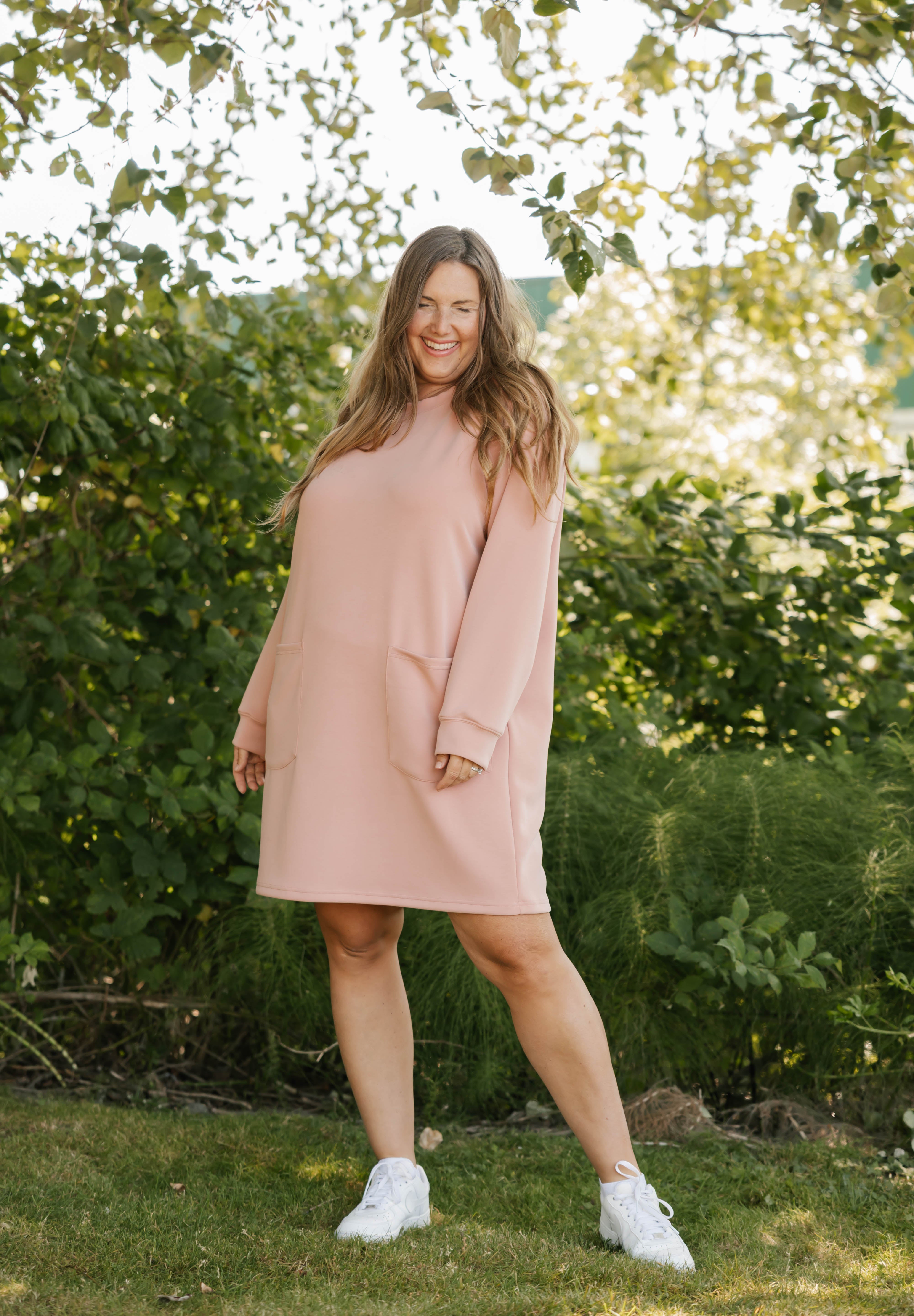 Piper Microscuba Mini Dress in Pretty Pink