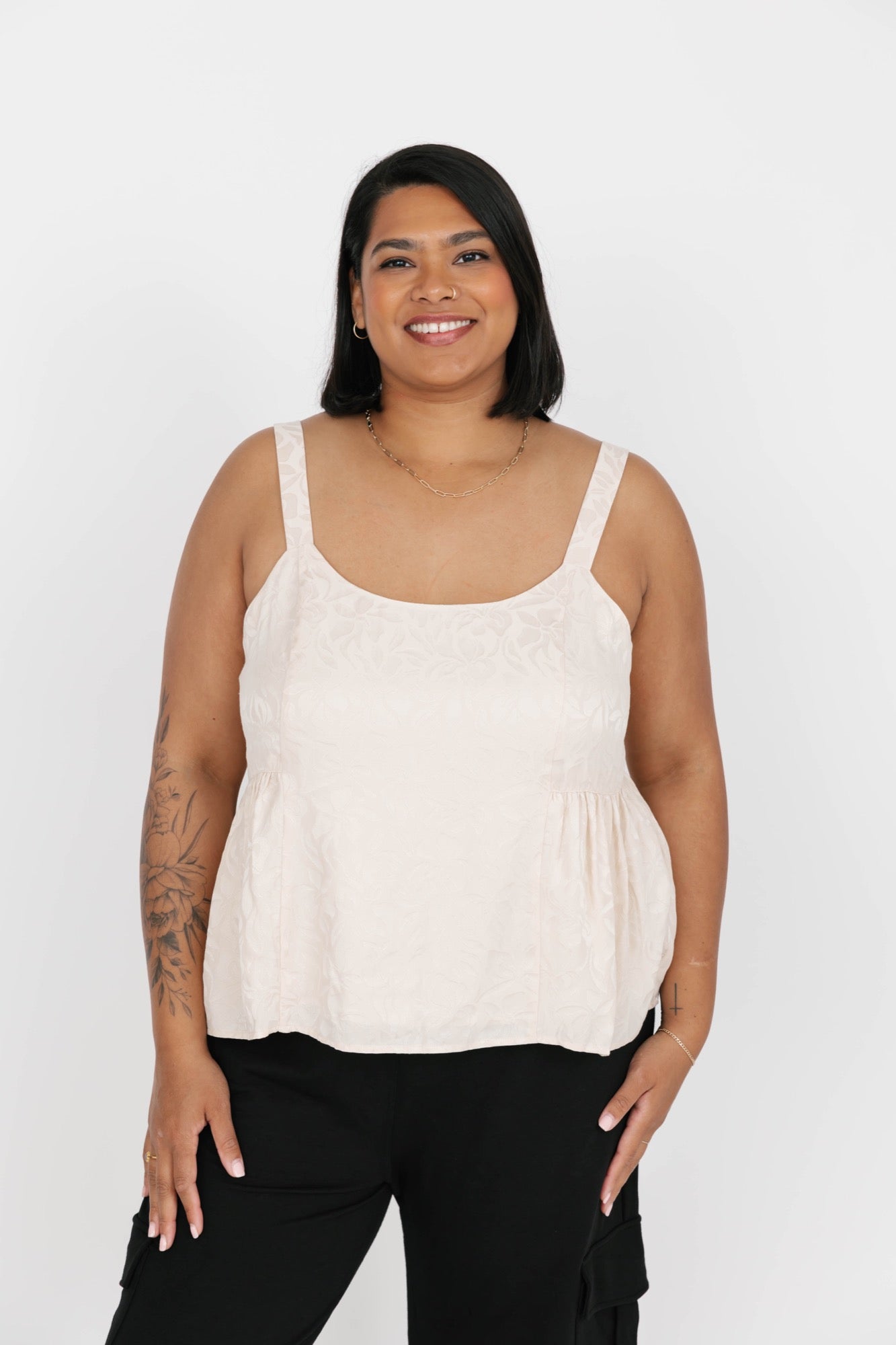 Polly Tank Top in Cool Cream