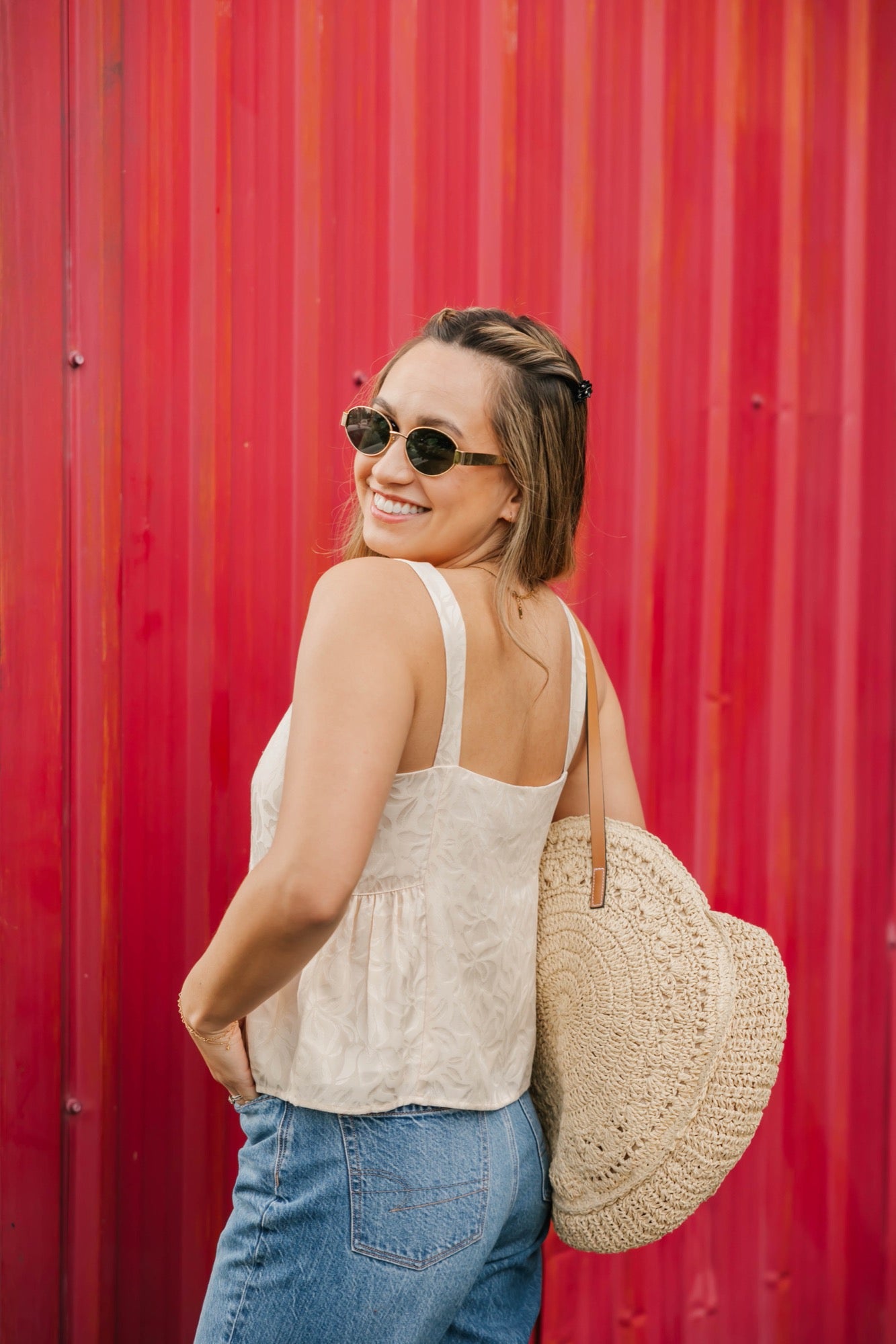 Polly Tank Top in Cool Cream