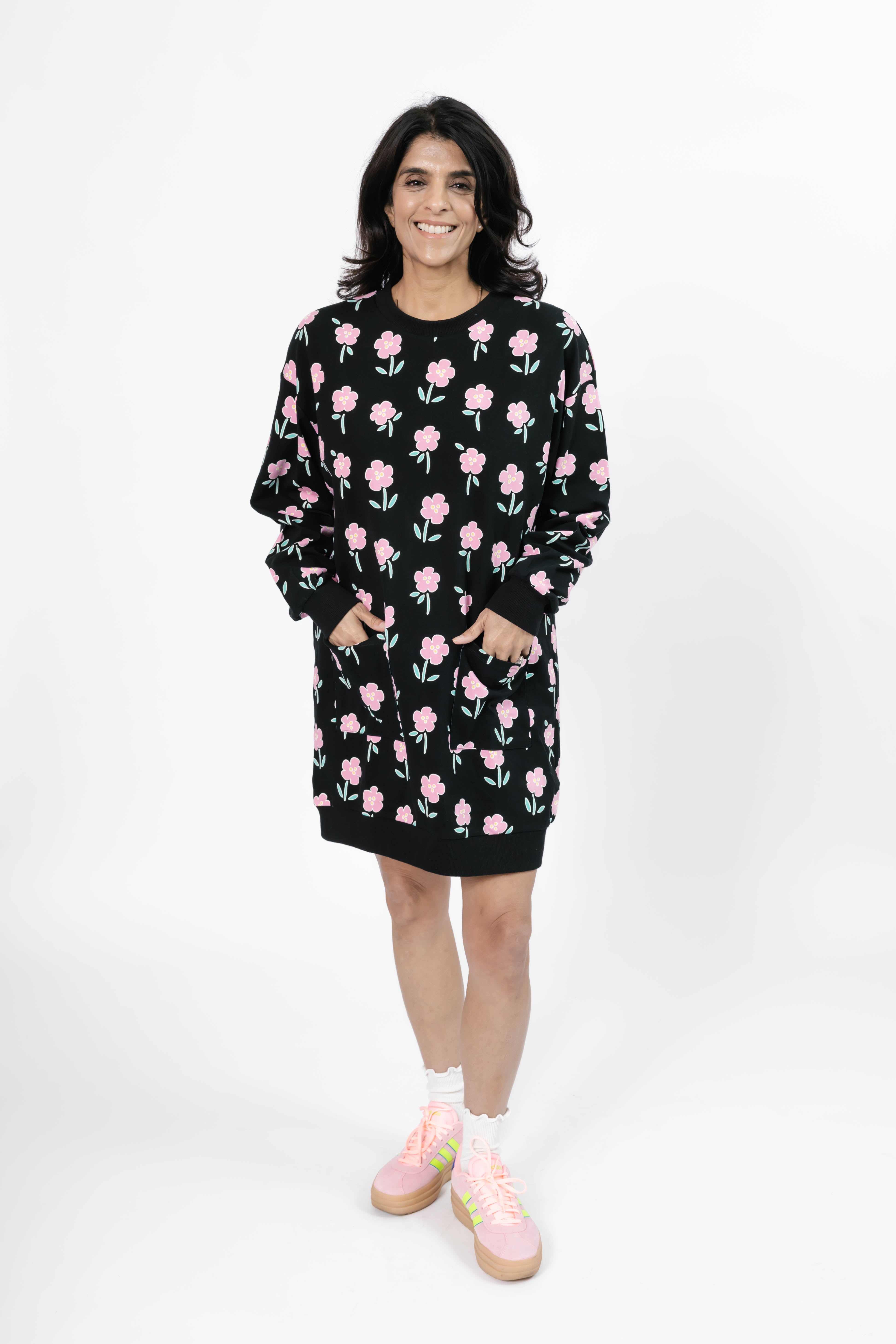 Fresh Floral Prospect Dress in Black Floral