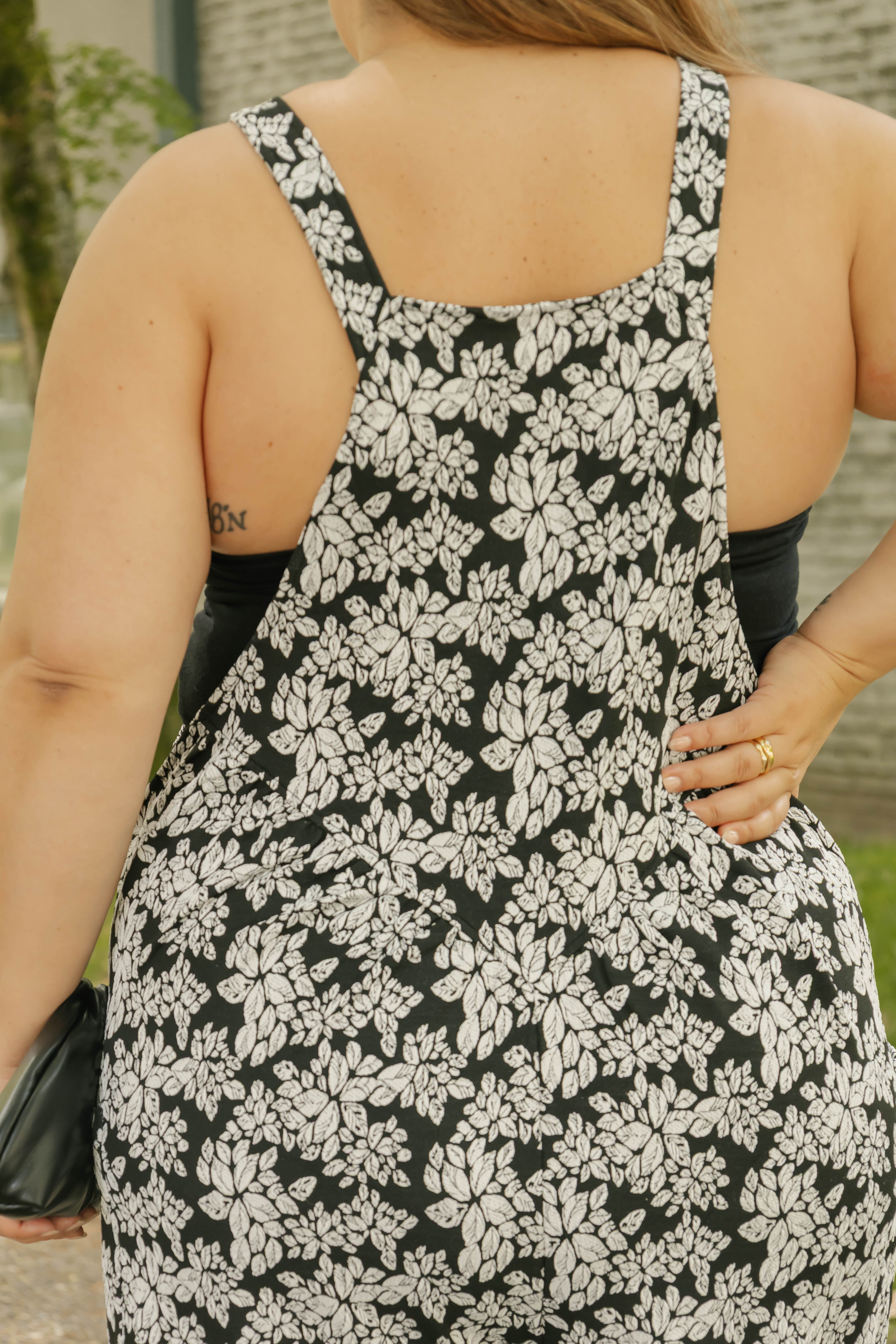 Remy Romperalls in Soft Black/White Floral