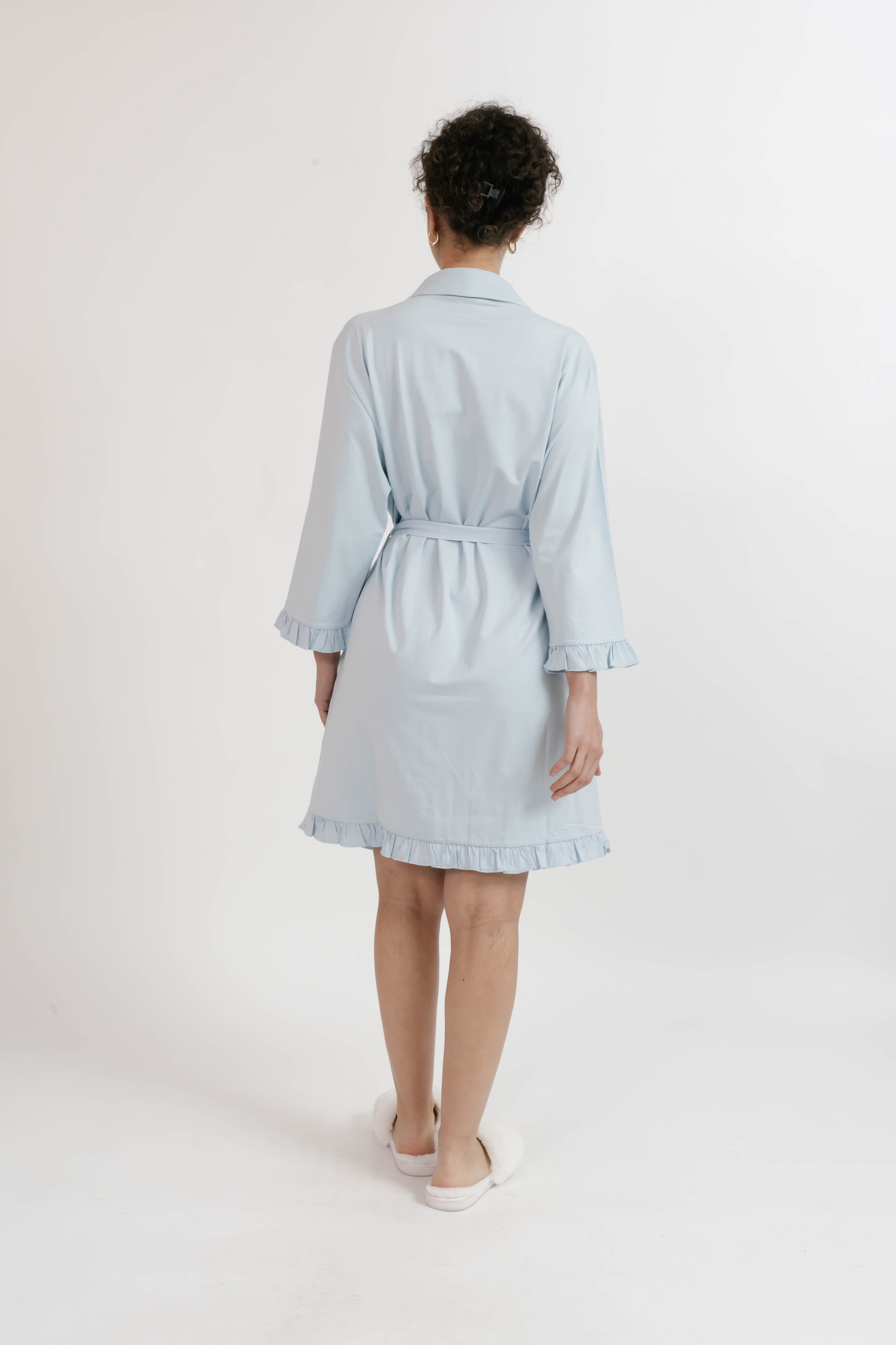 Baby Blue Robe Ruffle Robe in Baby Blue – Smash + Tess