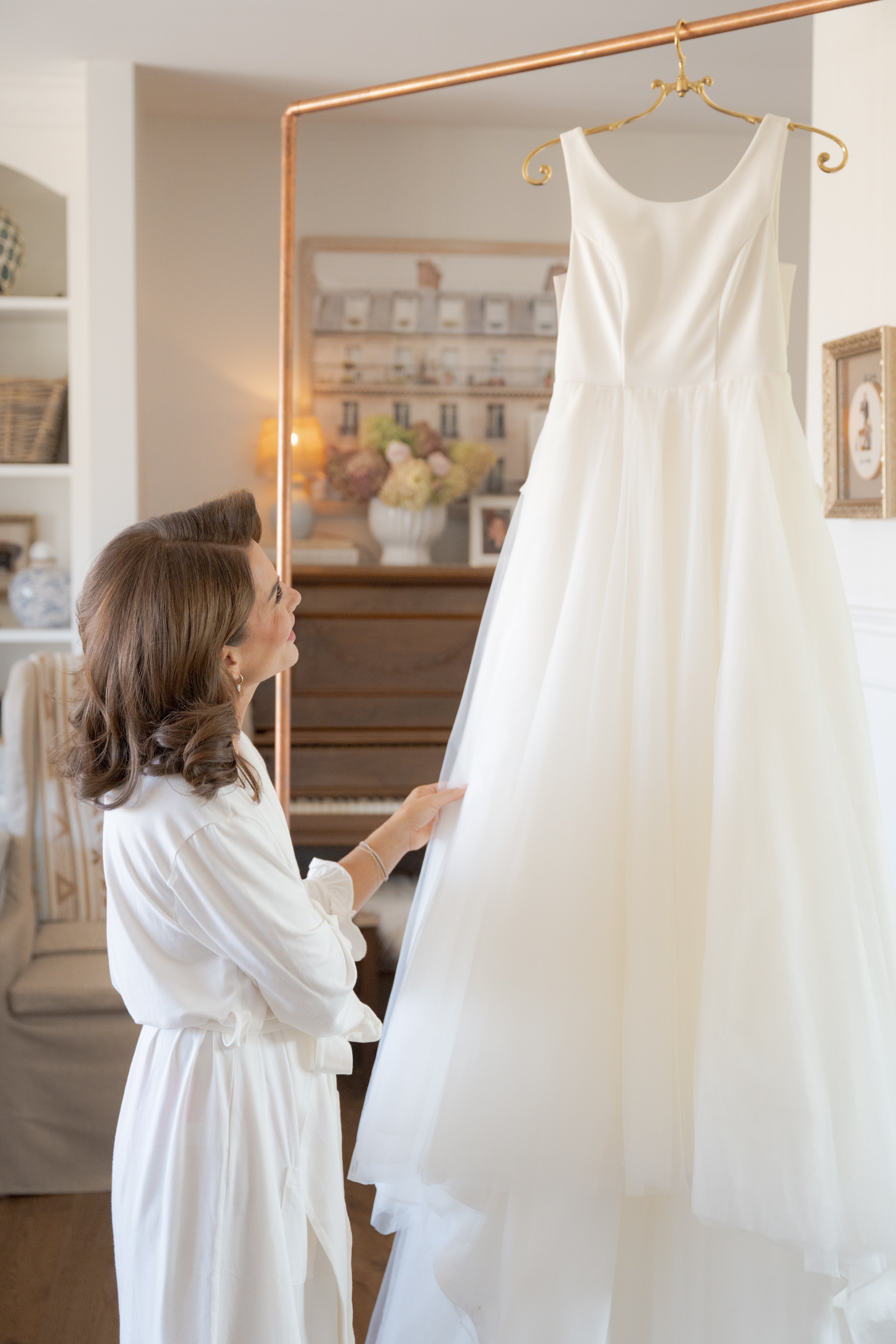 Fancy Ruffle House Robe Ruffle Robe in Ivory – Smash + Tess