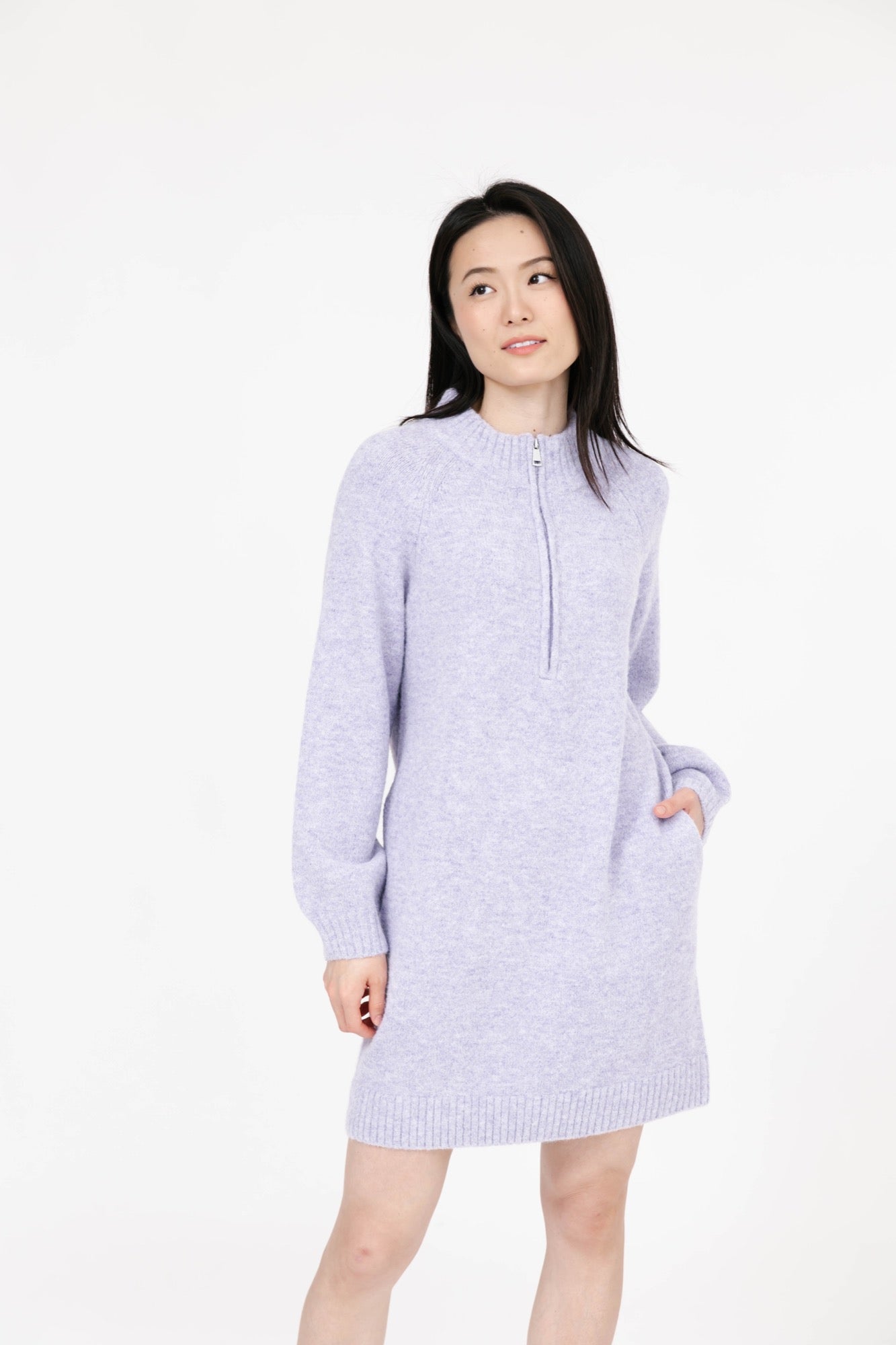 Rory Sweater Dress in Lavender