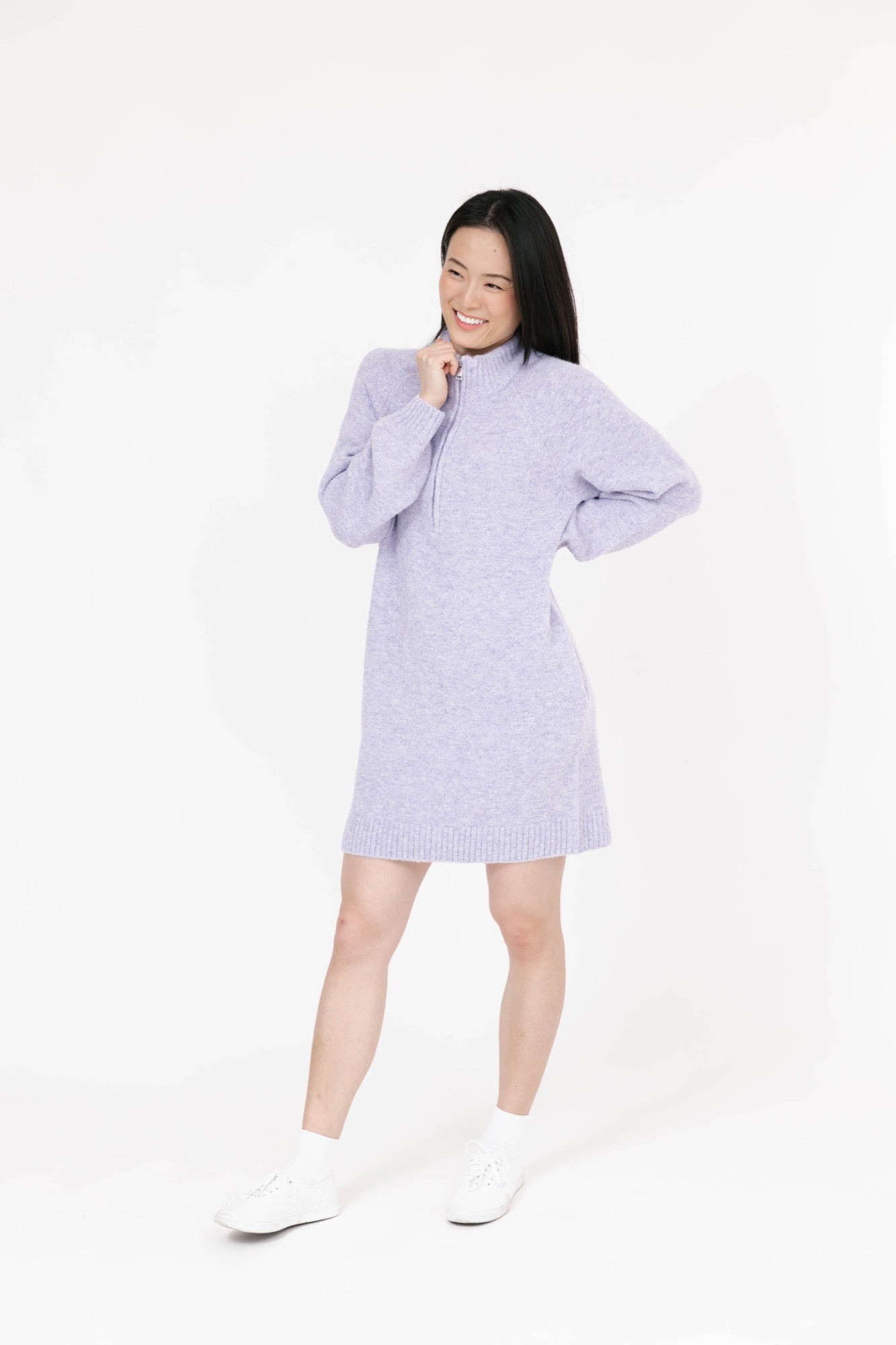 Rory Sweater Dress in Lavender