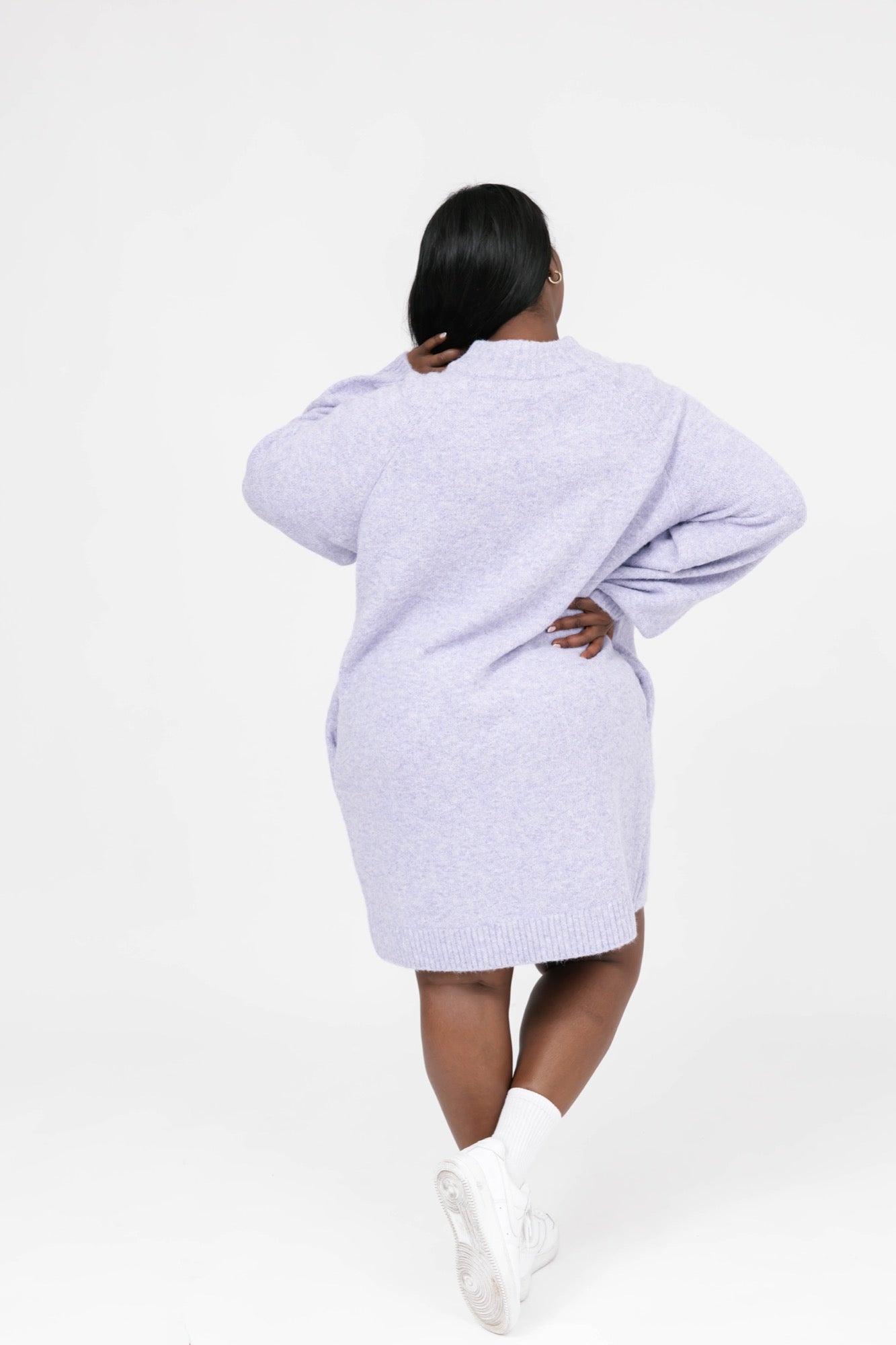 Rory Sweater Dress in Lavender