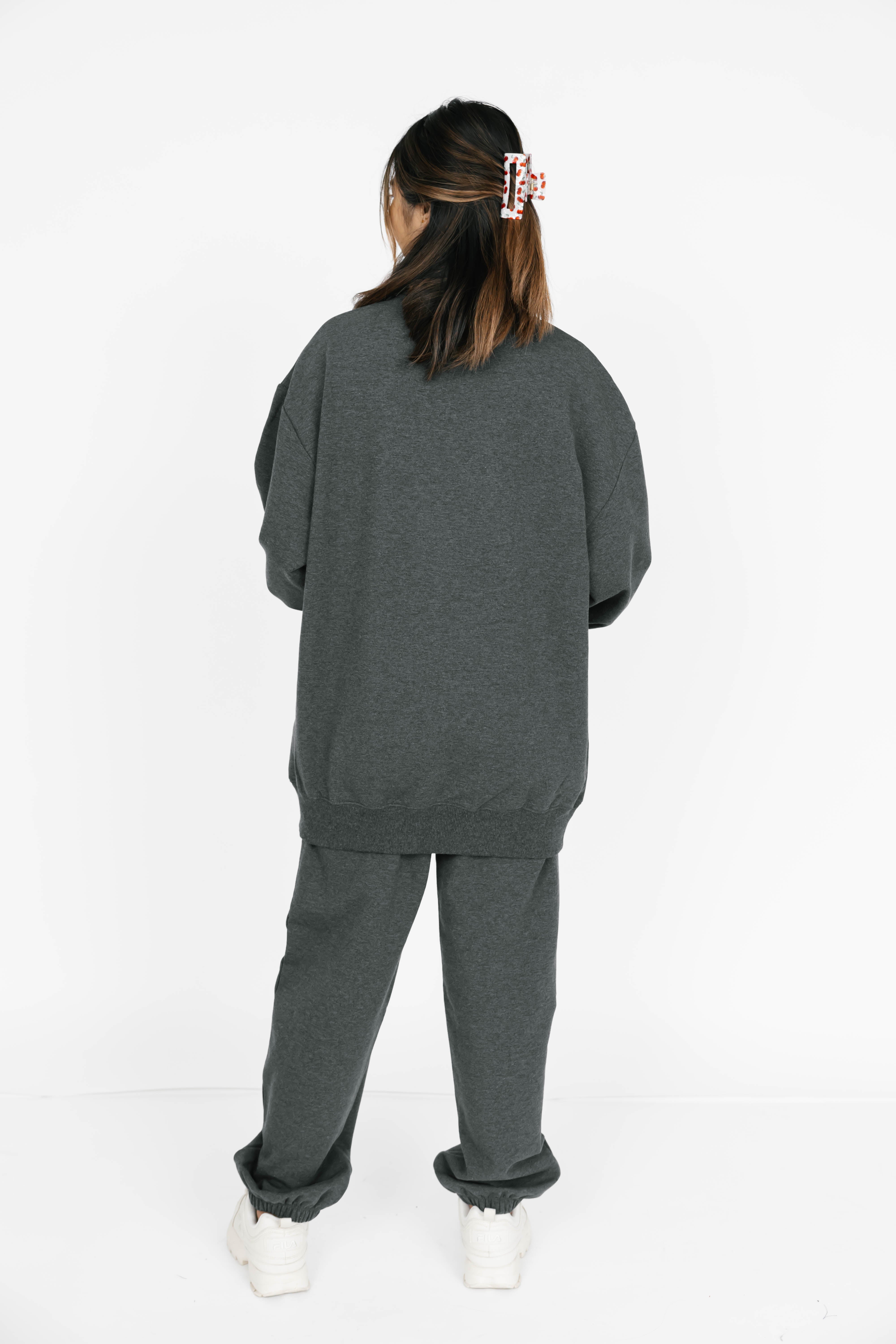 Sara Sweatfleece Jogger in Heather Charcoal