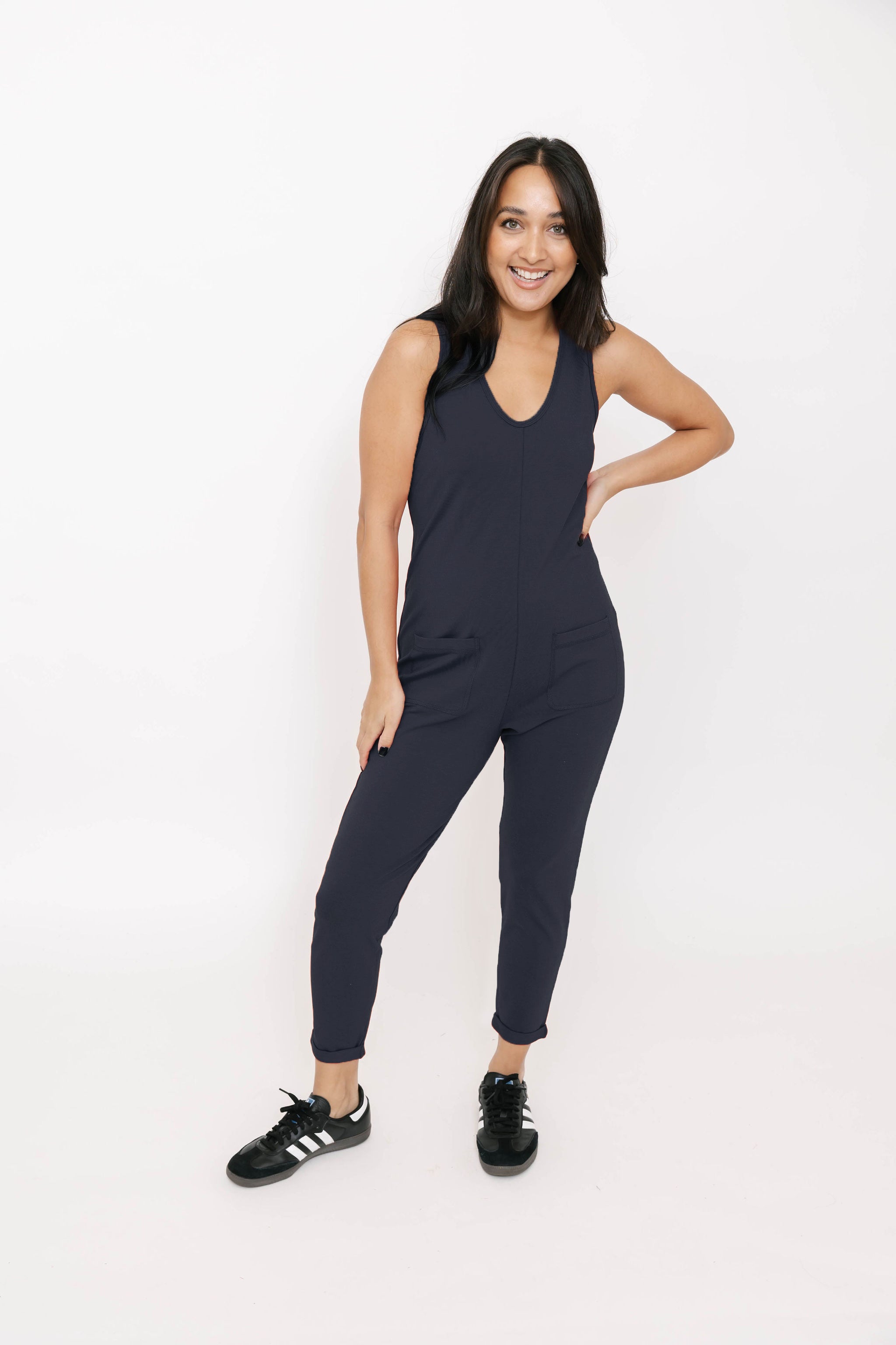 Saturday Romper in Navy