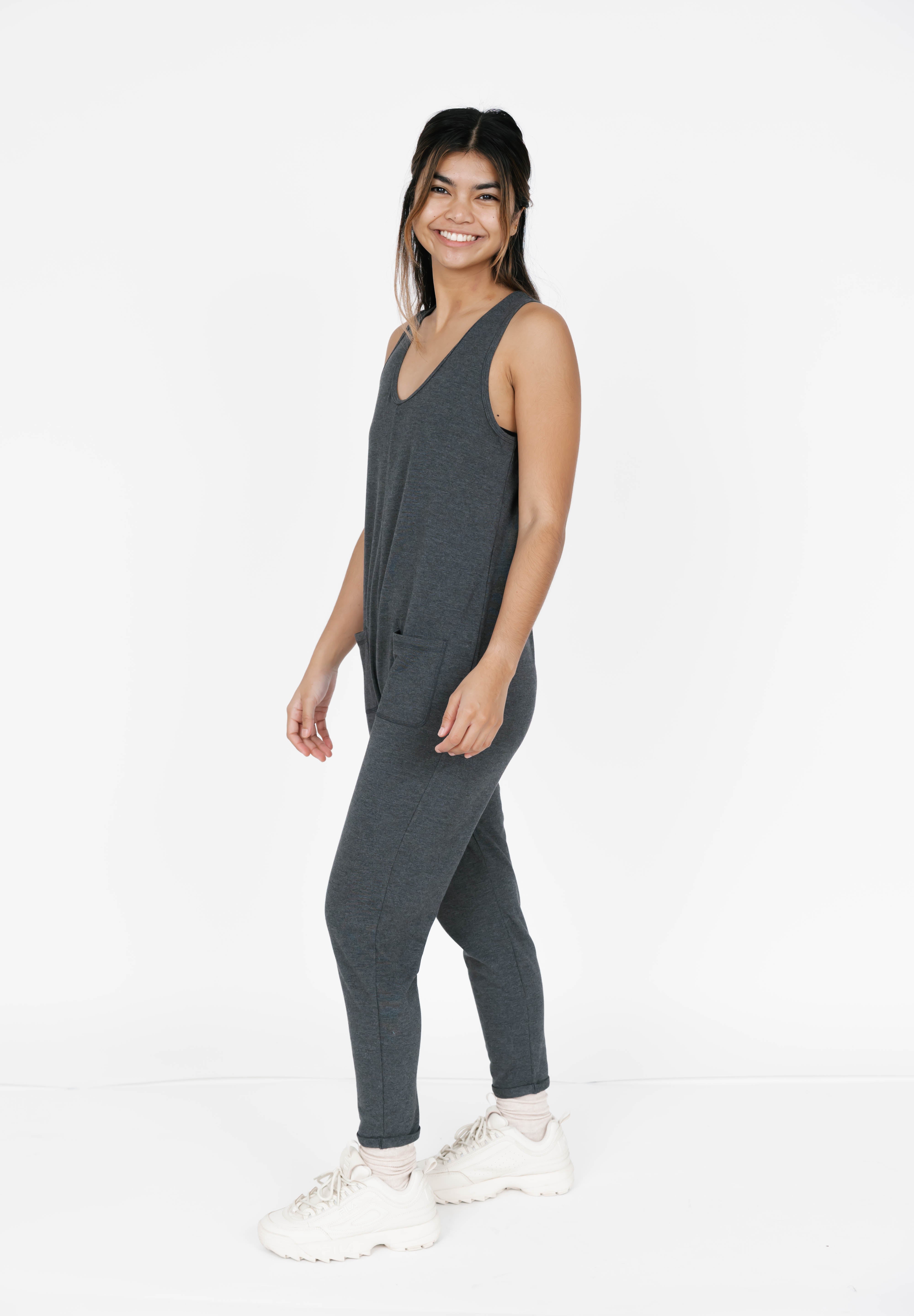 Saturday Romper in Charcoal