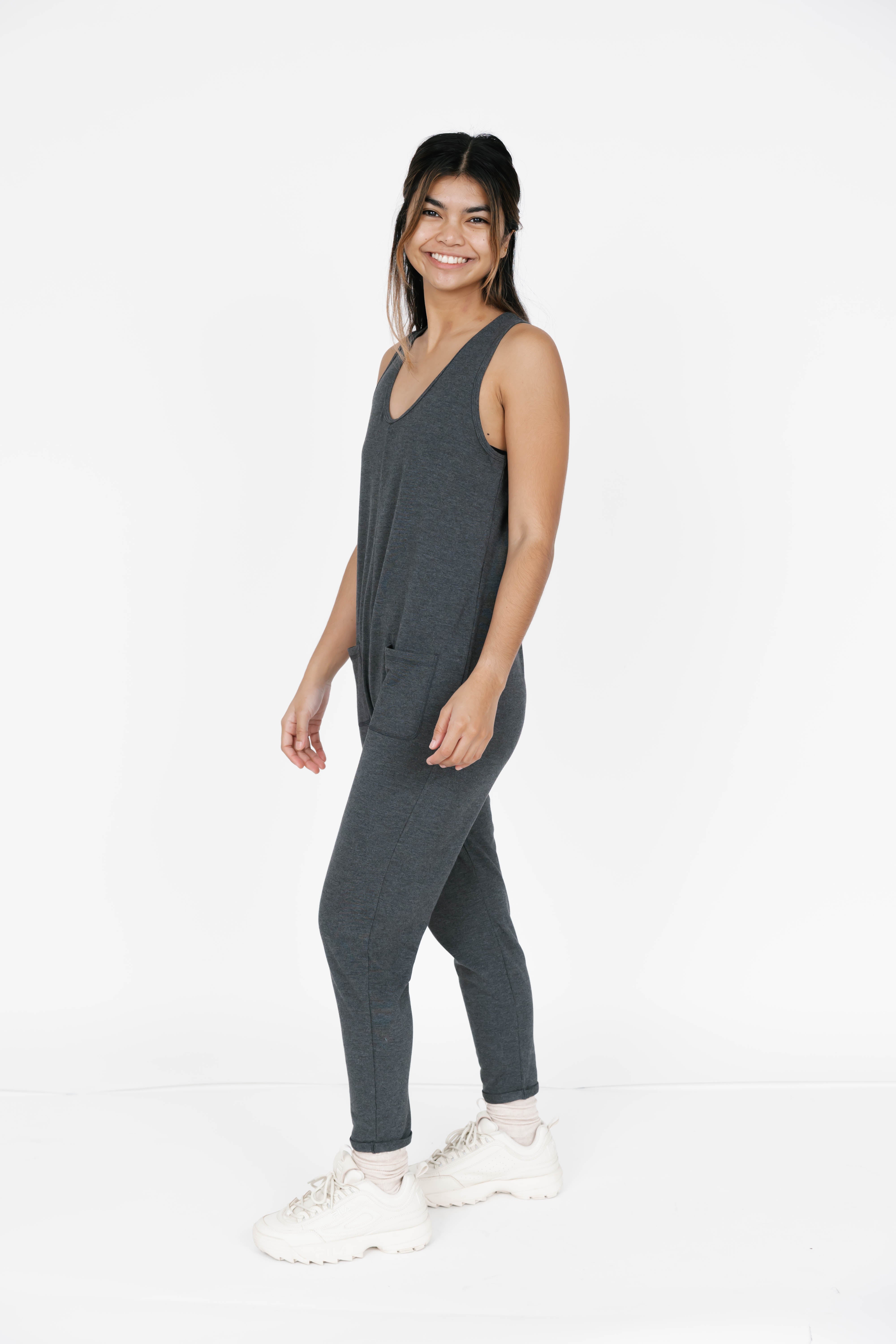 Saturday Romper in Charcoal