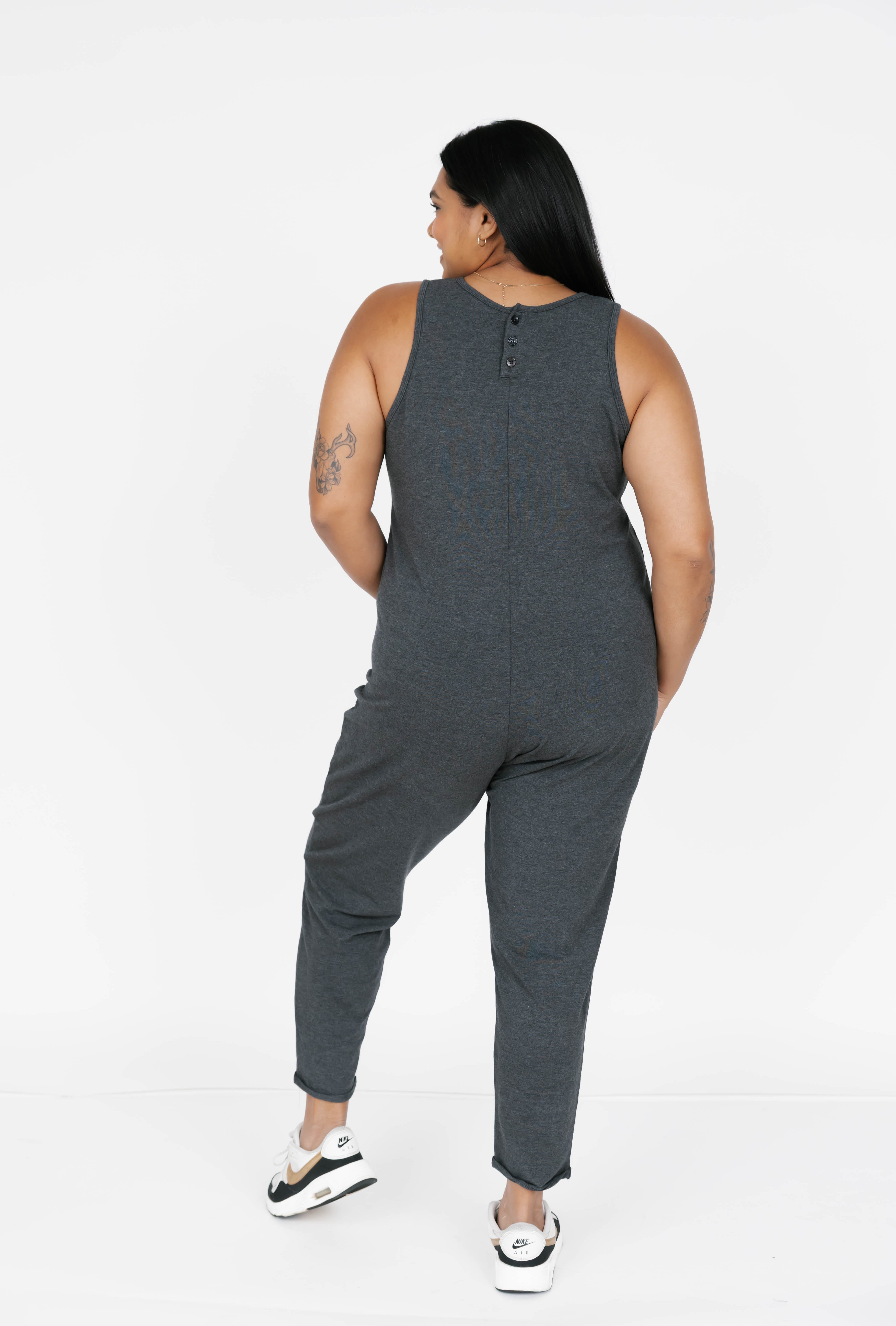 Saturday Romper in Charcoal