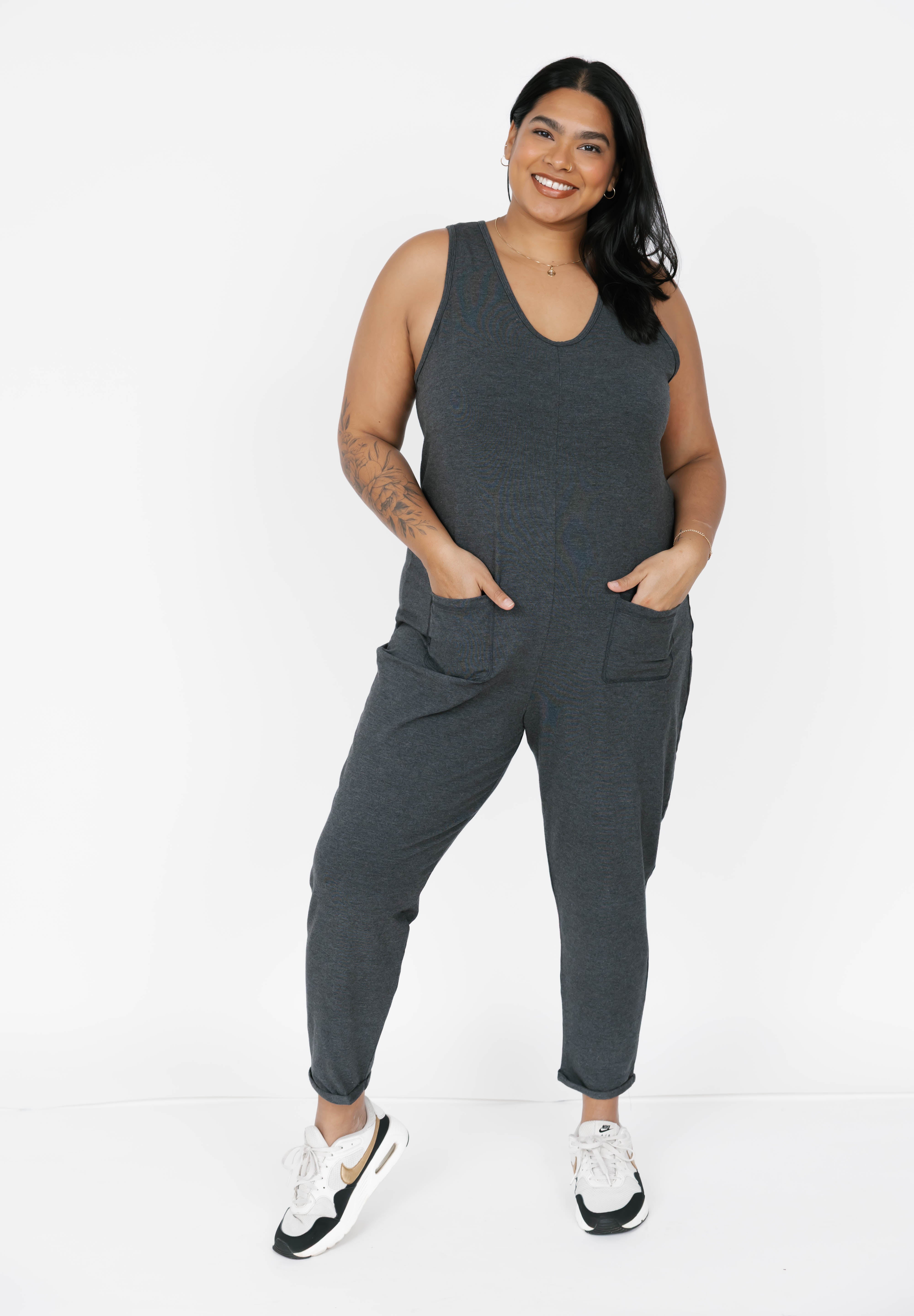 Saturday Romper in Charcoal