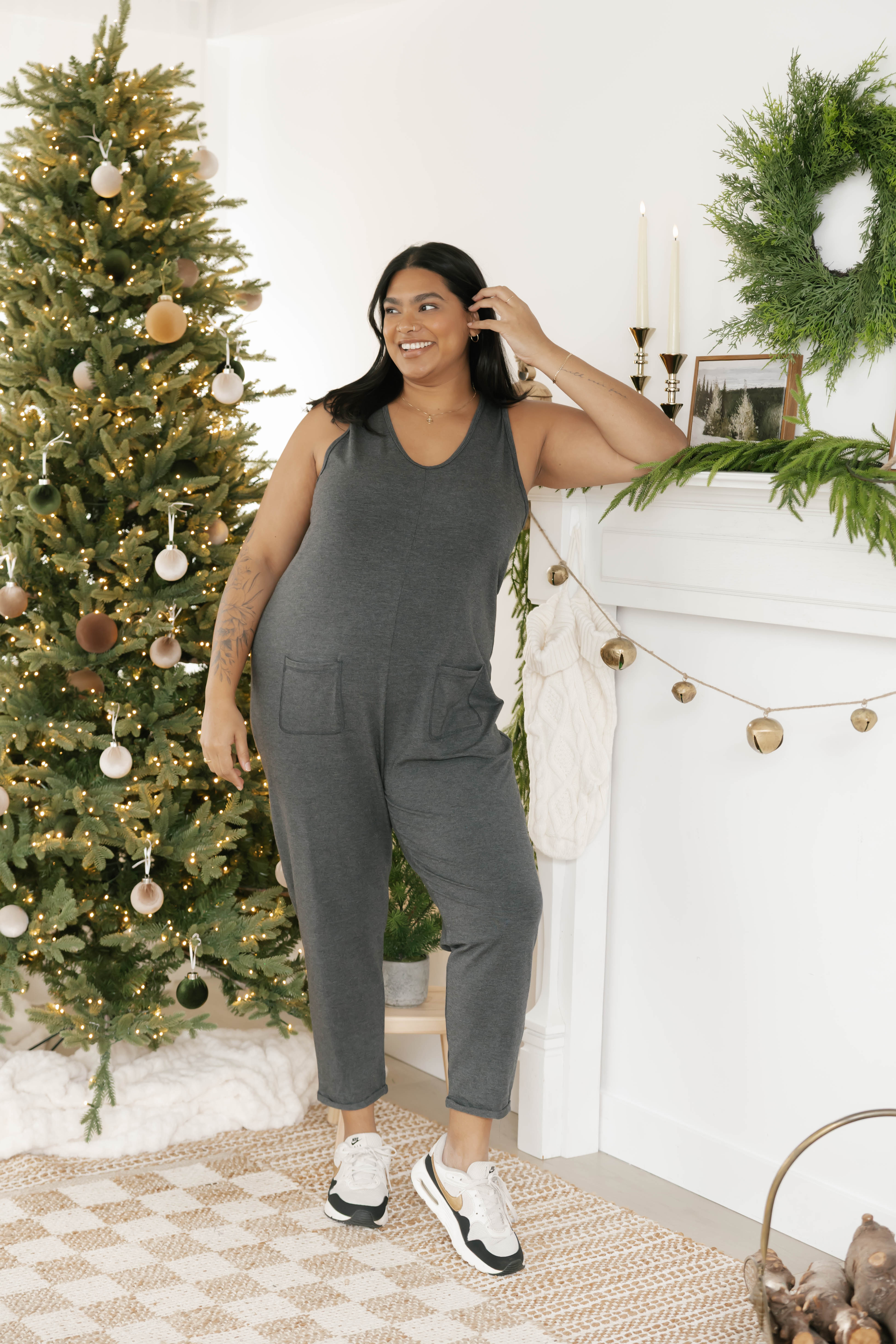 Saturday Romper in Charcoal