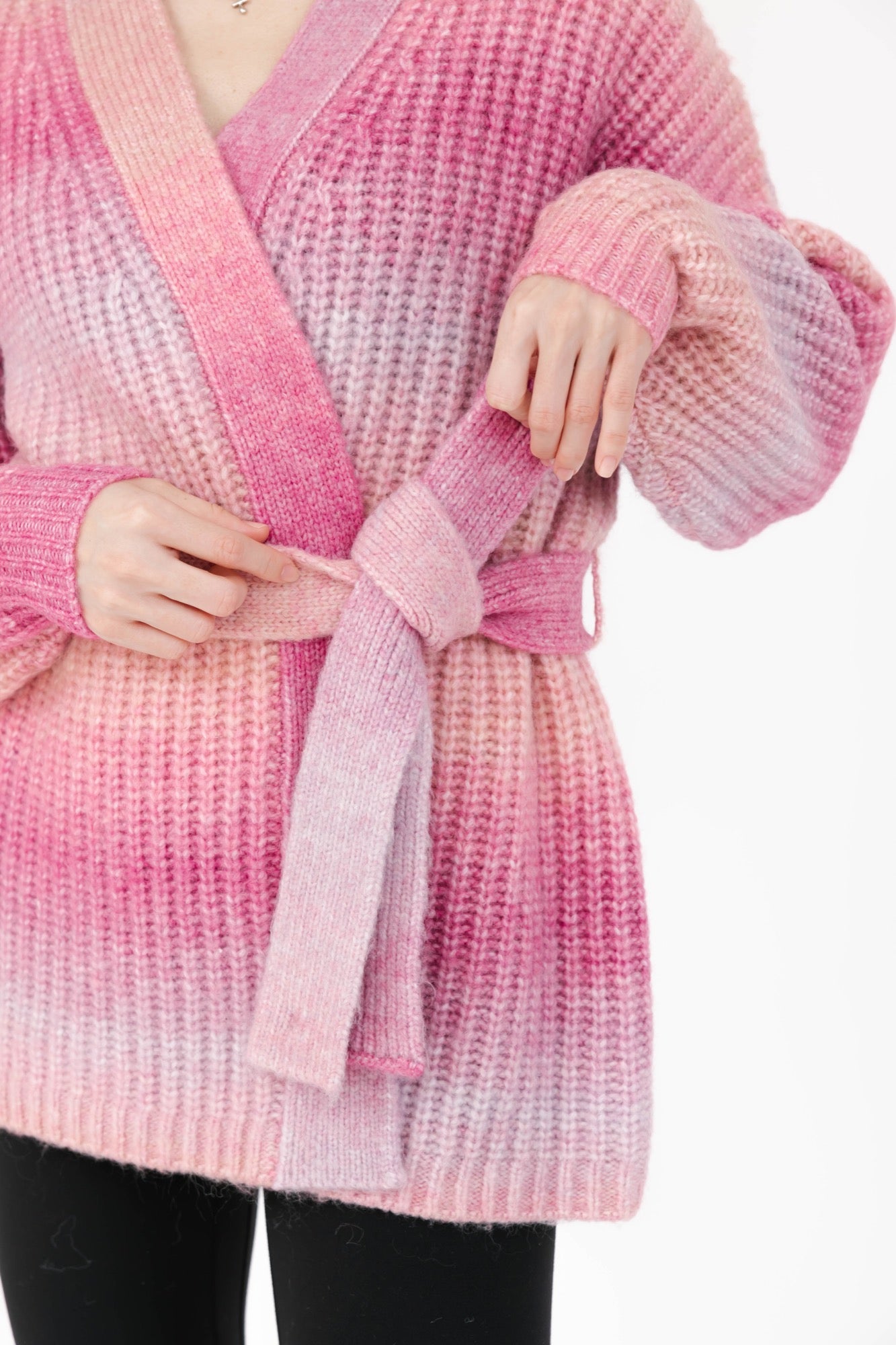 Serena Wrap Cardigan in Pink Ombre