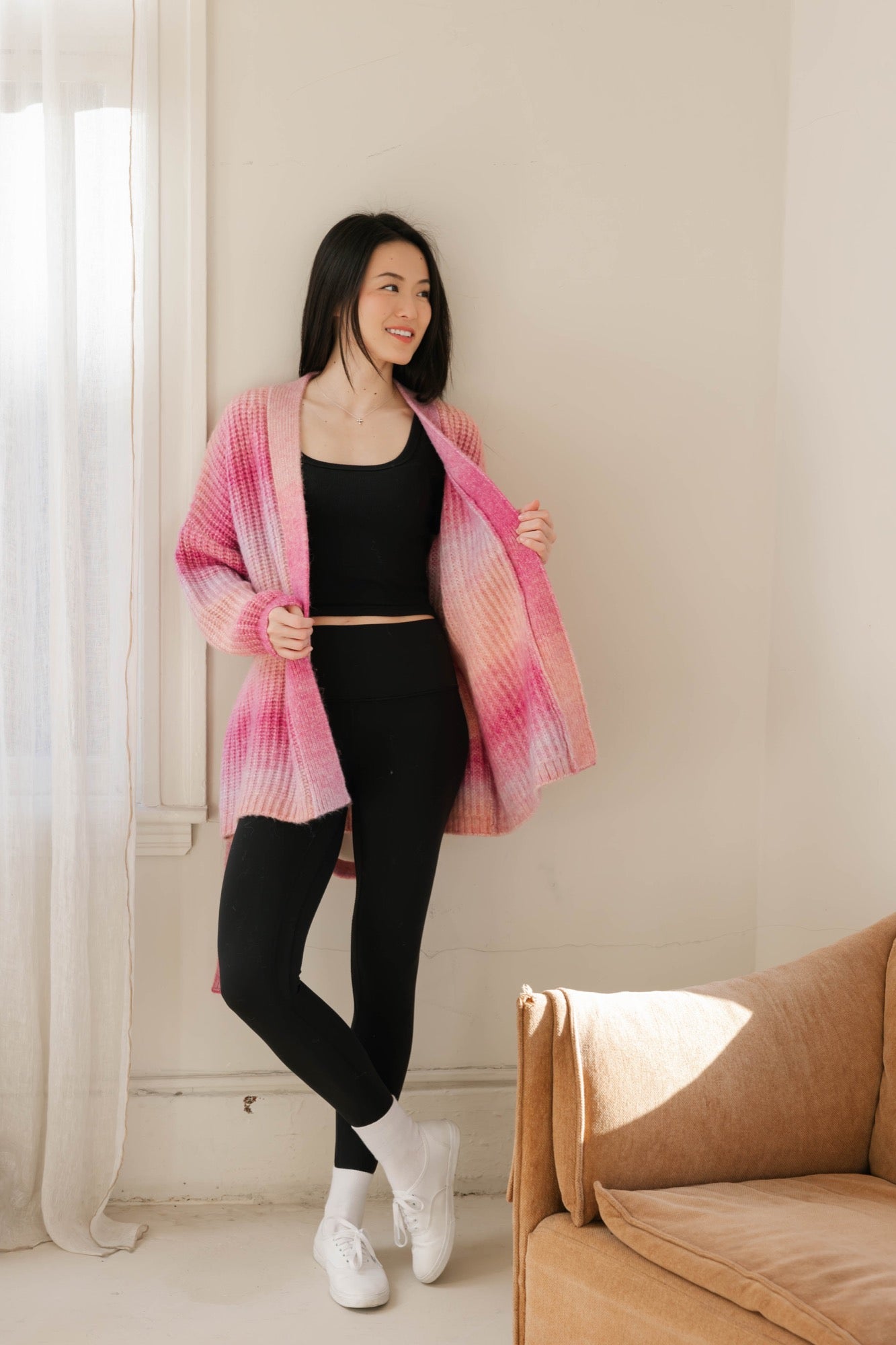 Serena Wrap Cardigan in Pink Ombre