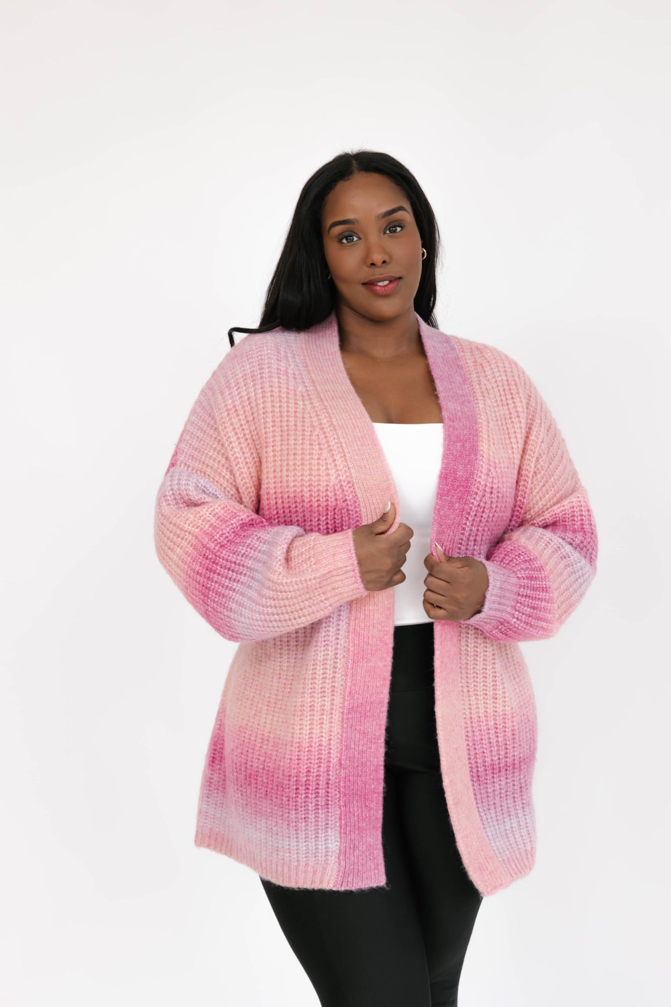 Serena Wrap Cardigan in Pink Ombre