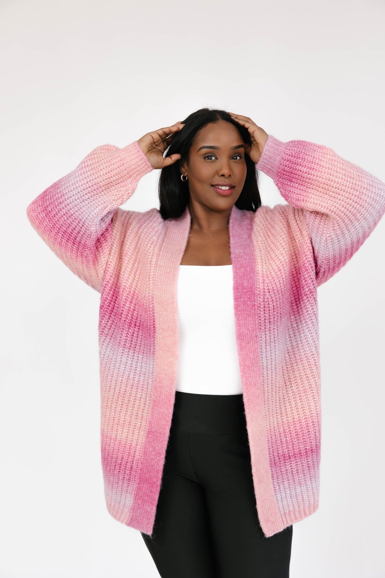 Serena Wrap Cardigan in Pink Ombre