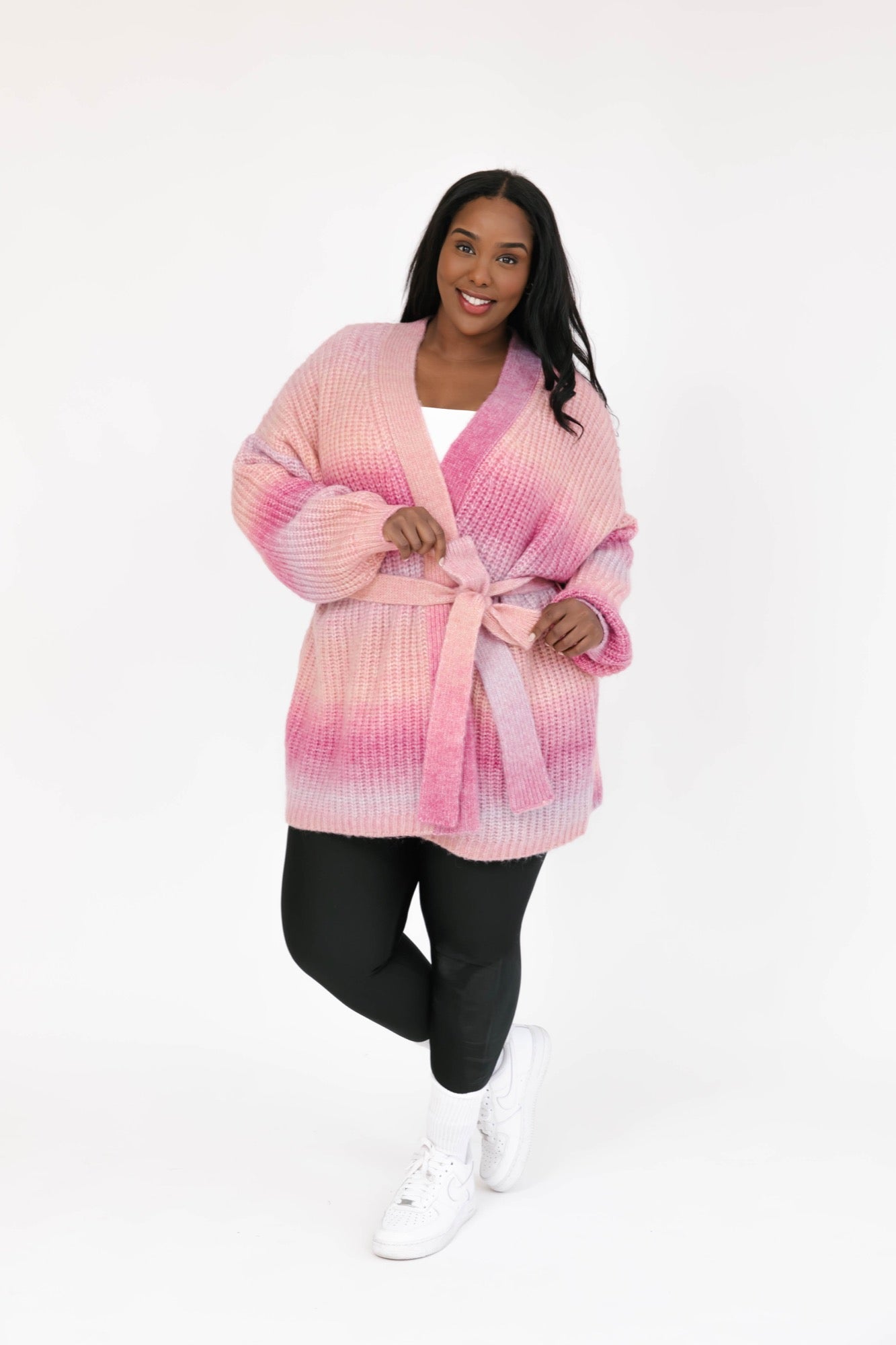 Serena Wrap Cardigan in Pink Ombre