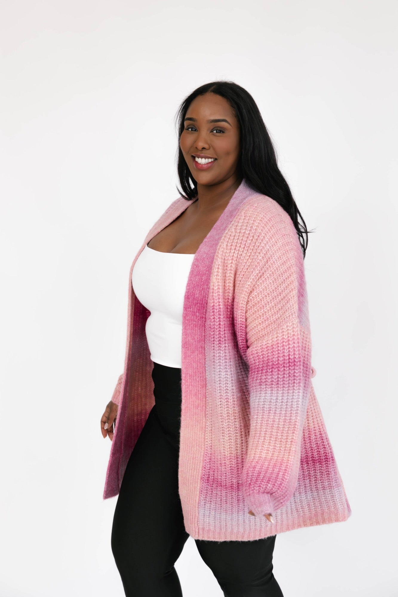 Serena Wrap Cardigan in Pink Ombre