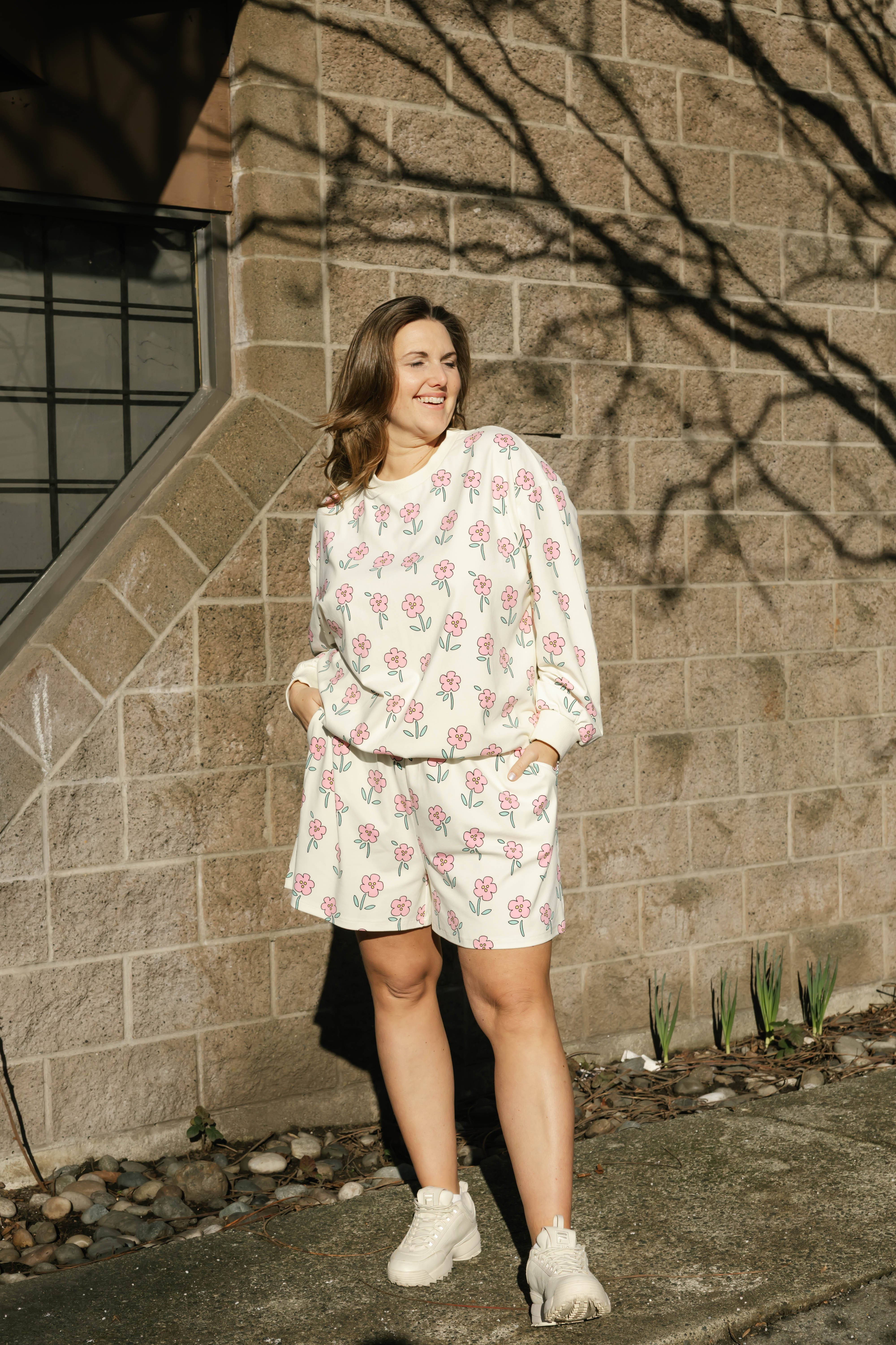 Fresh Floral Hang Out Short in Pink Floral