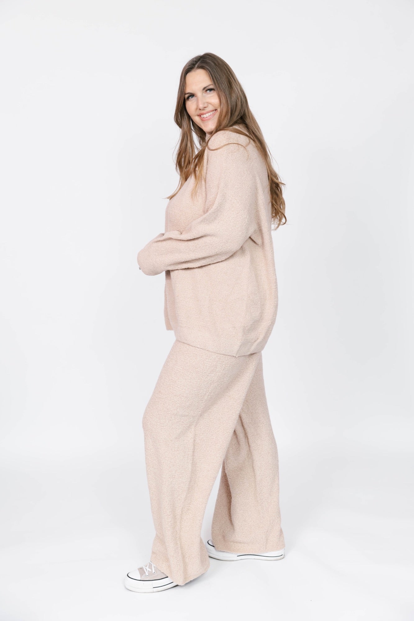 Soft Love Wide Leg Pant in Light Brown