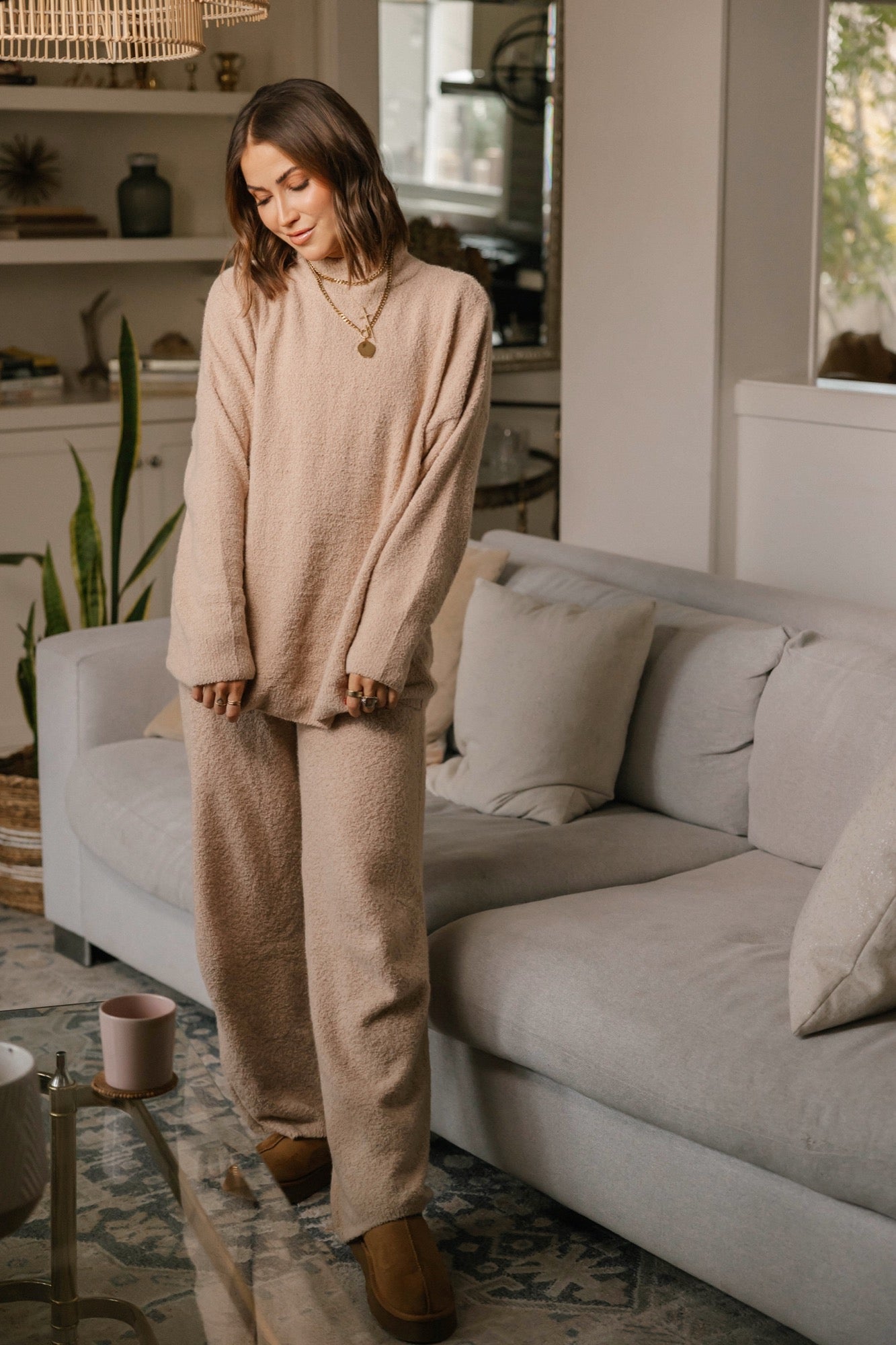 Soft Love Long Sweater in Light Brown