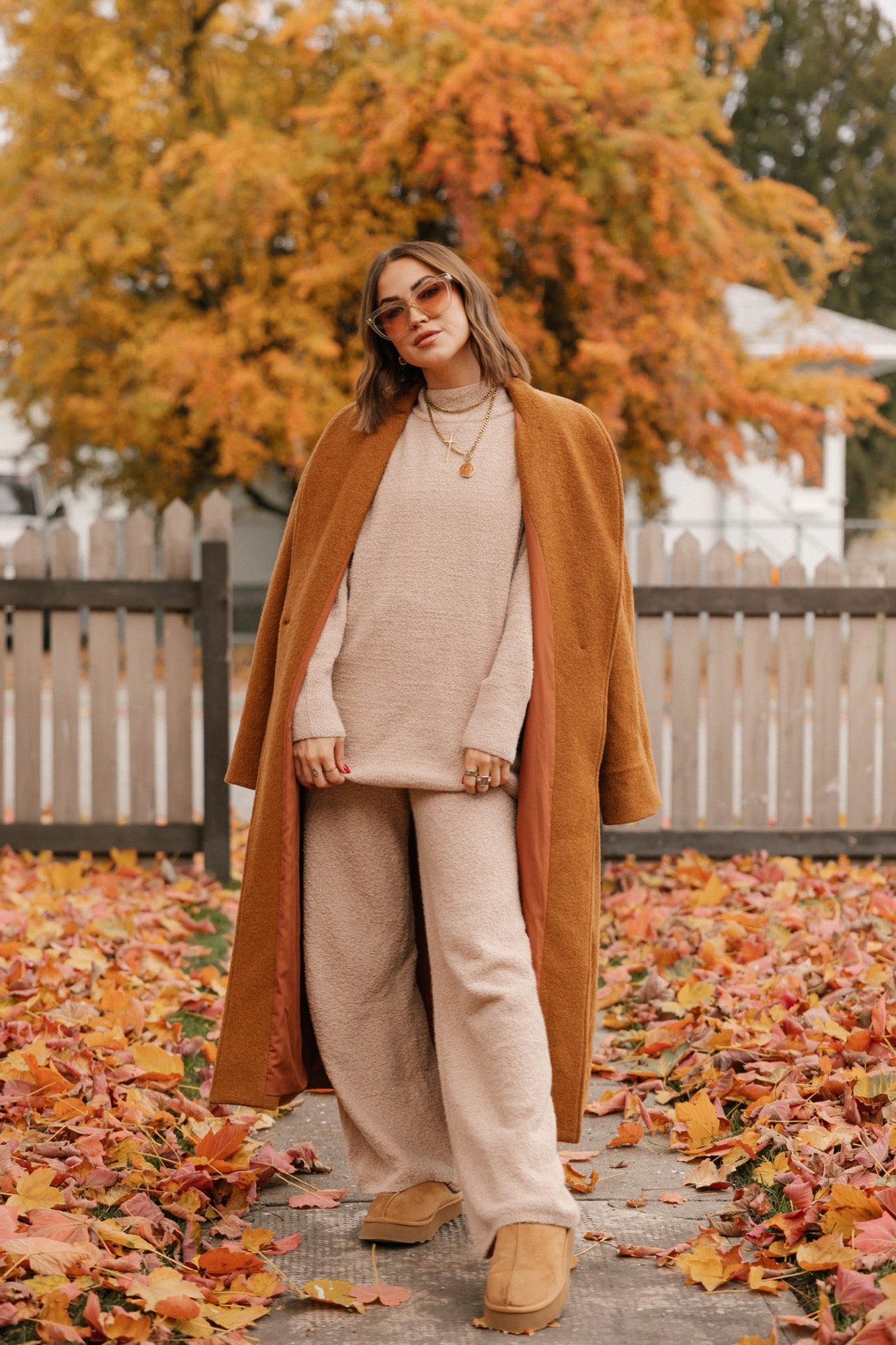 Soft Love Long Sweater in Light Brown