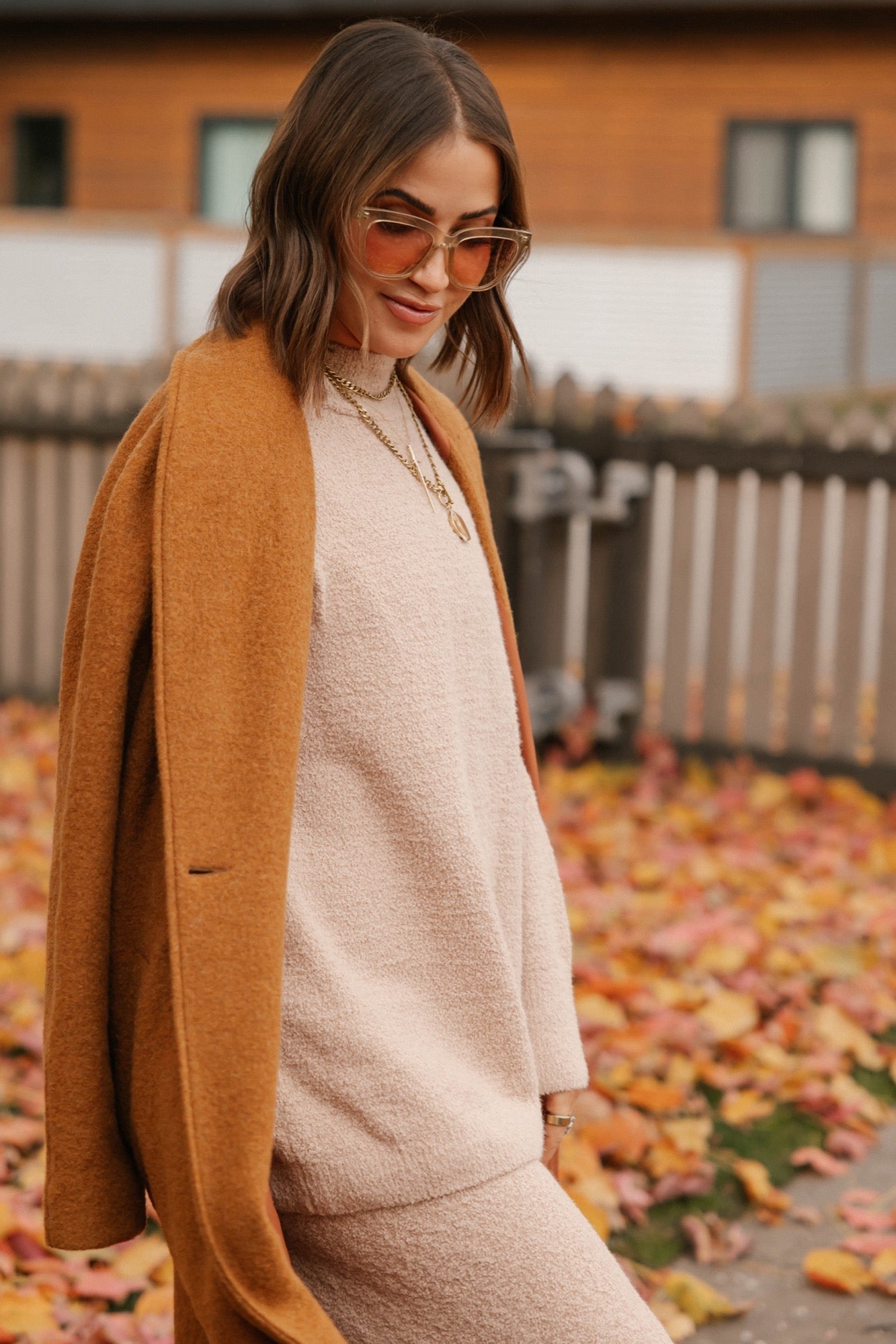 Soft Love Long Sweater in Light Brown