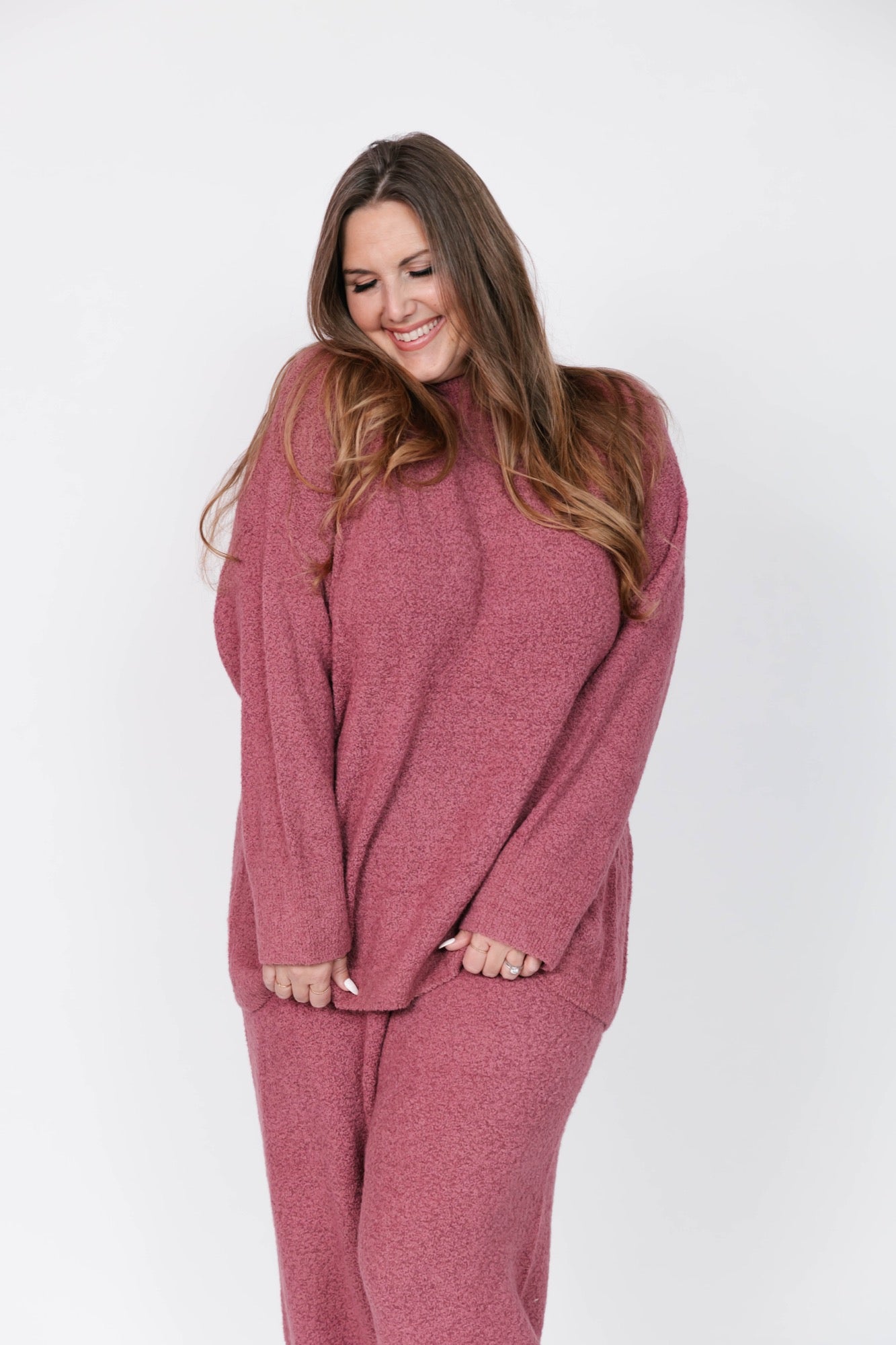 Soft Love Long Sweater in Rose Brown