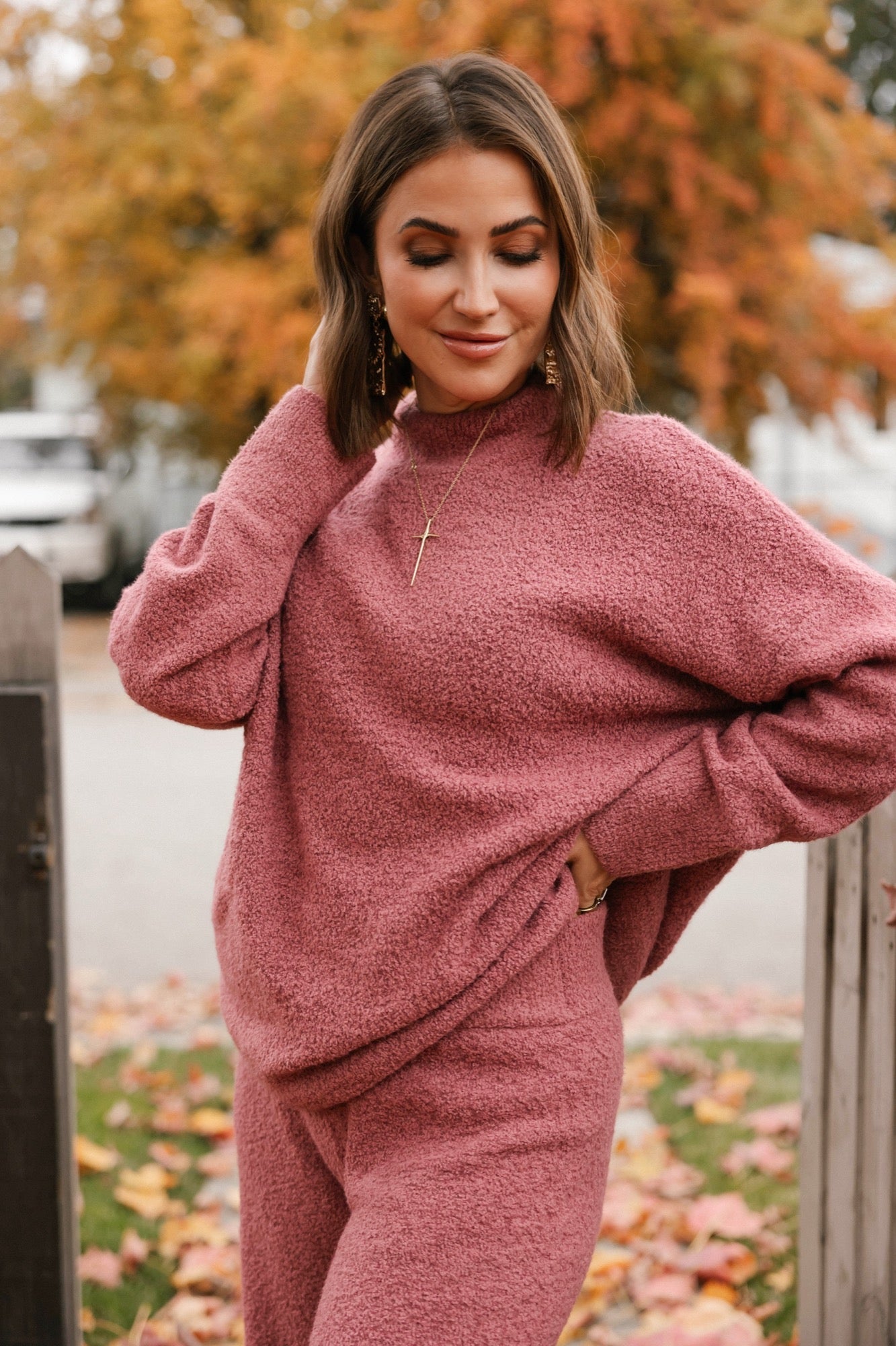 Soft Love Long Sweater in Rose Brown