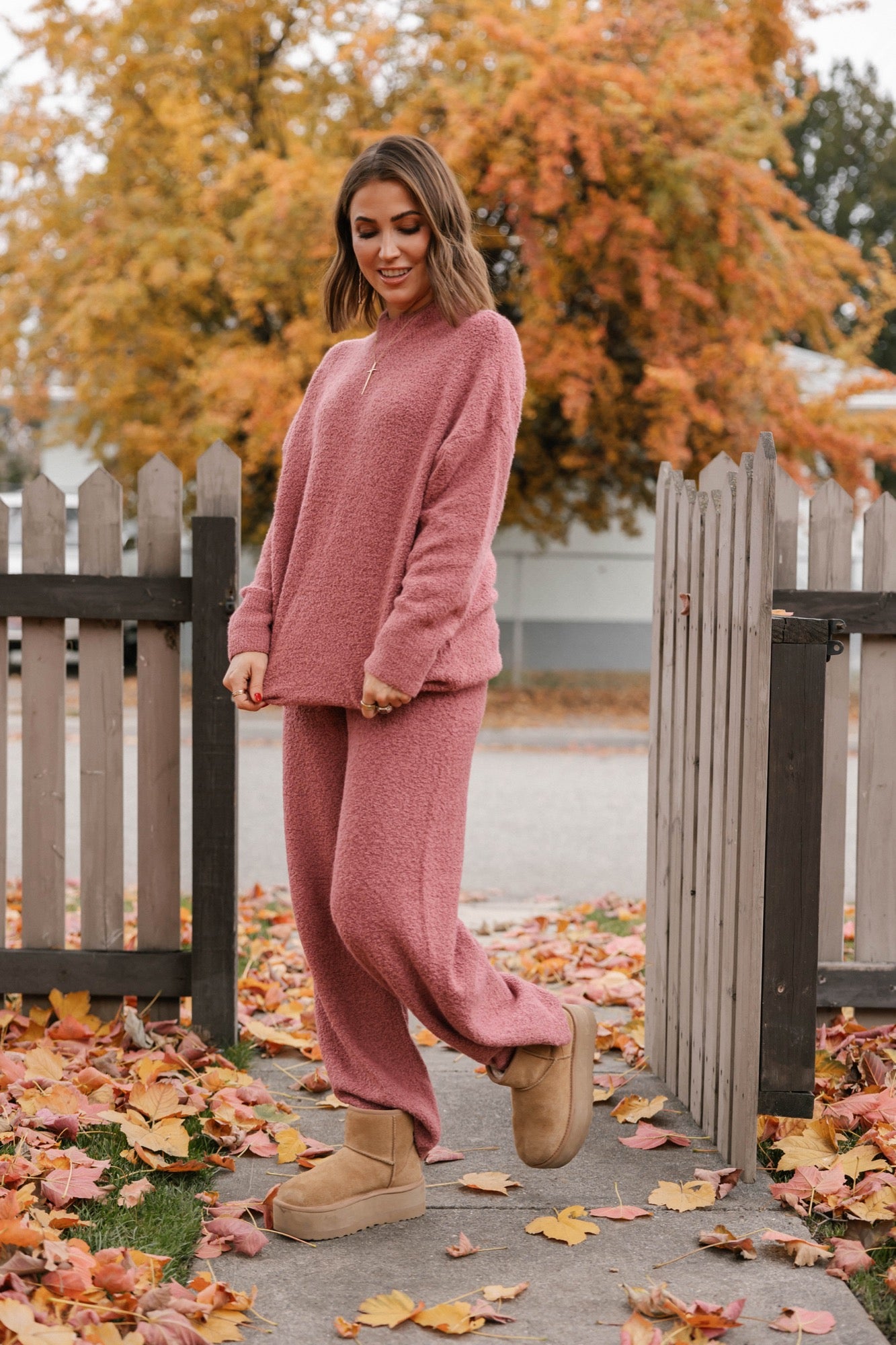 Soft Love Long Sweater in Rose Brown